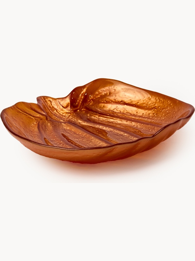 Piatto in vetro a forma di zucca