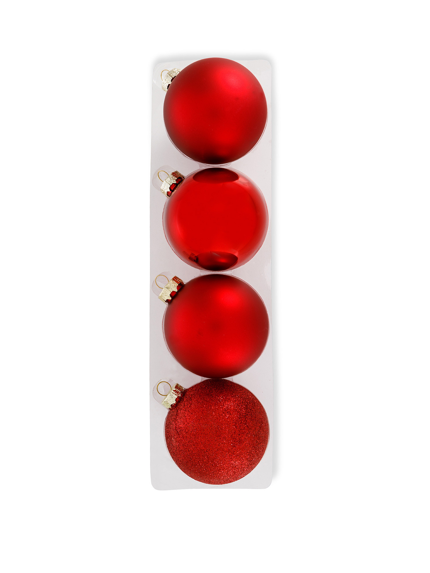 Set of 4 glass spheres, Red, large image number 0
