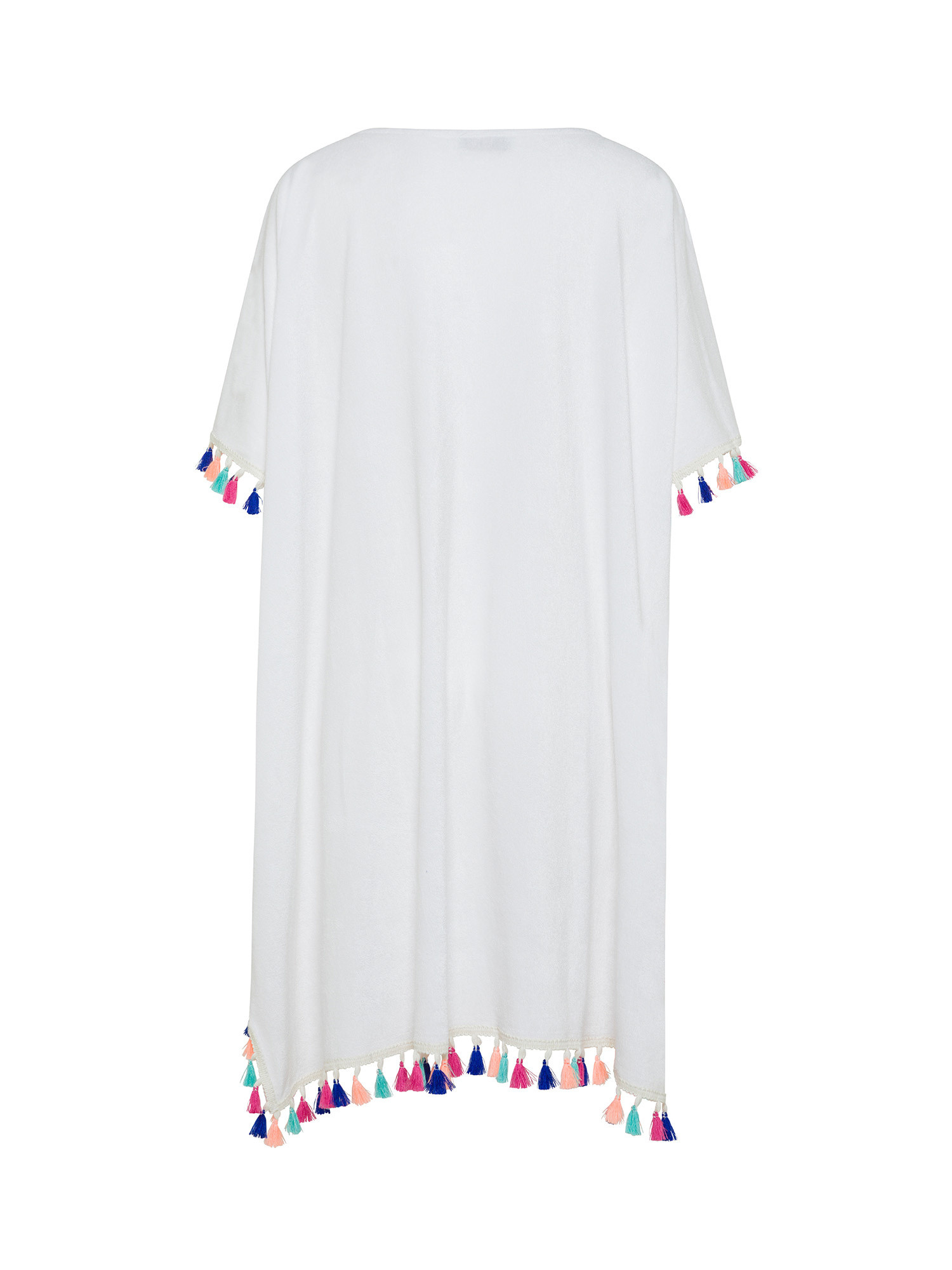 Poncho in micro spugna, Bianco, large image number 1