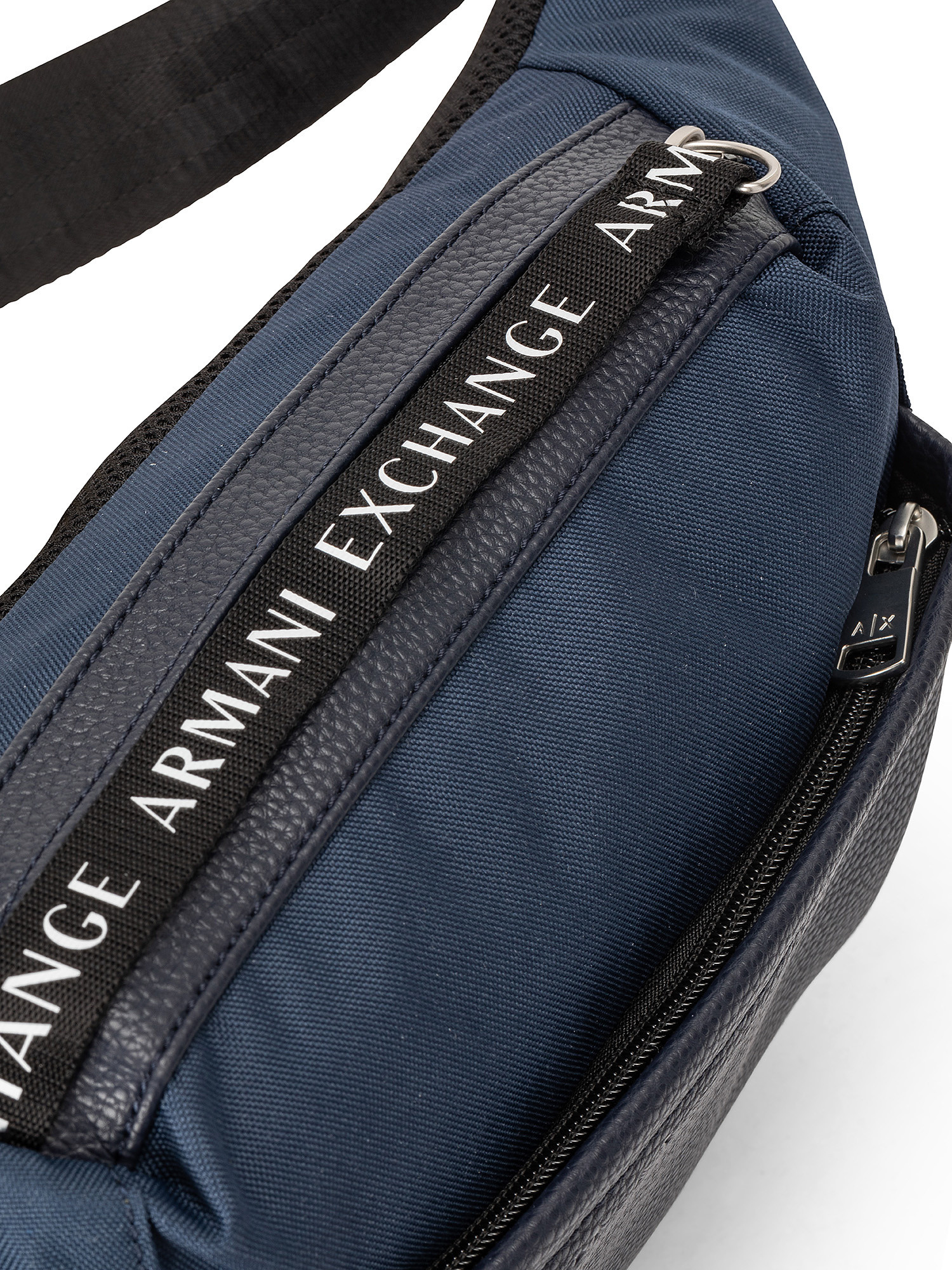 Armani Exchange - Marsupio con logo tape, Blu, large image number 2