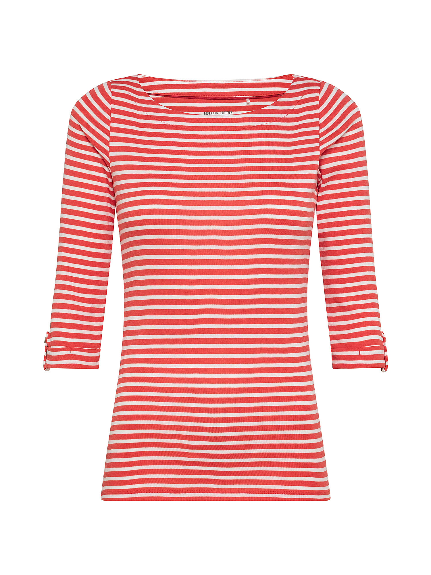 Striped T-shirt, Orange, large image number 0