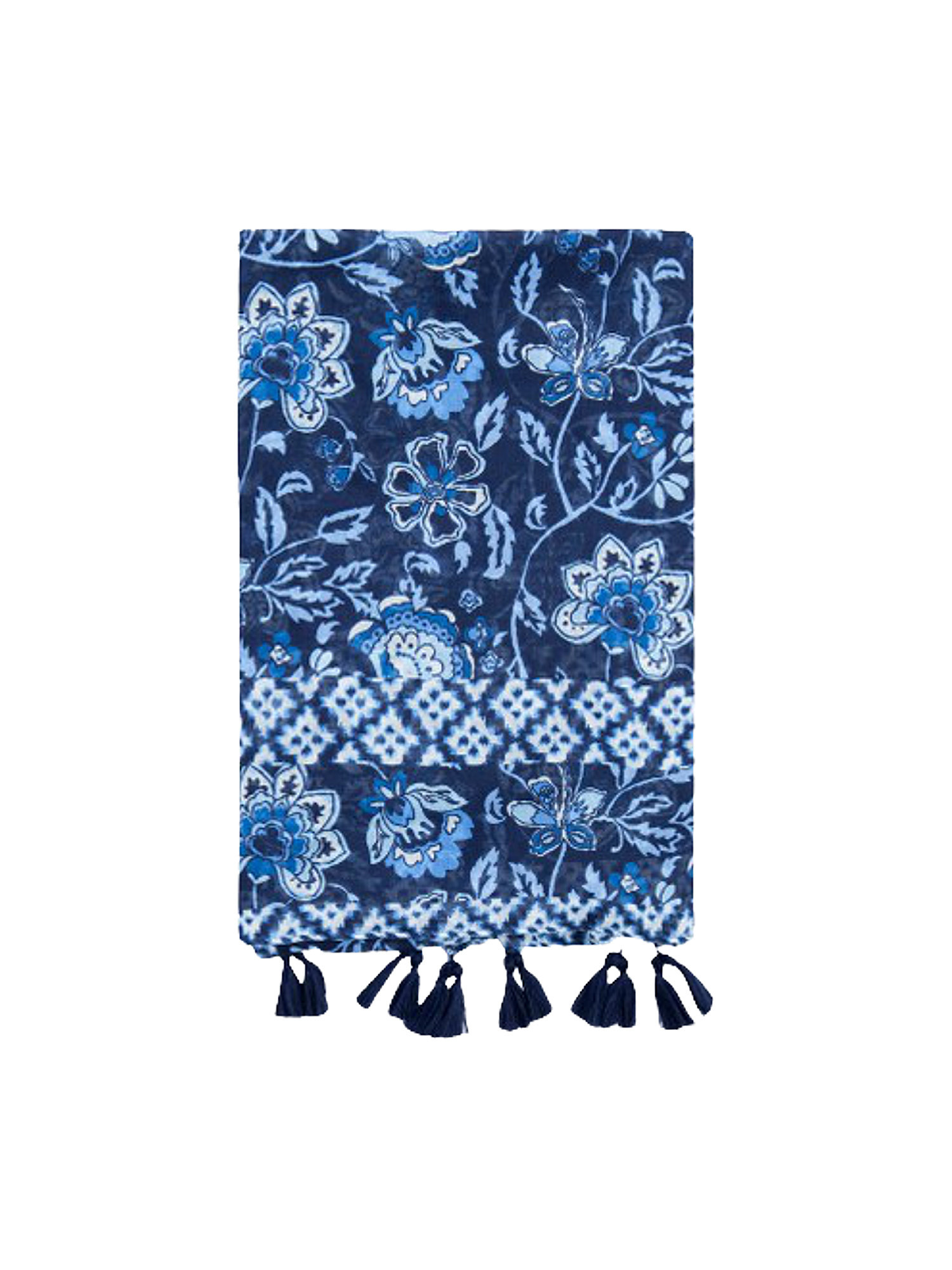 April  tassel detail foulard, Blue, large image number 1