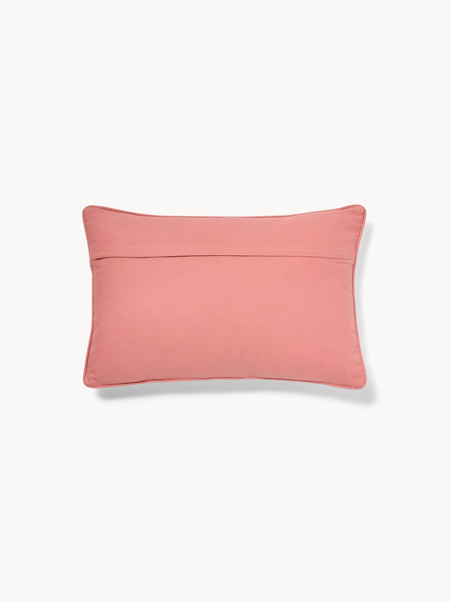 Cuscino in slub di cotone con ricamo fiorellini 35x55cm - Prezzo di lancio, Bianco, large image number 1