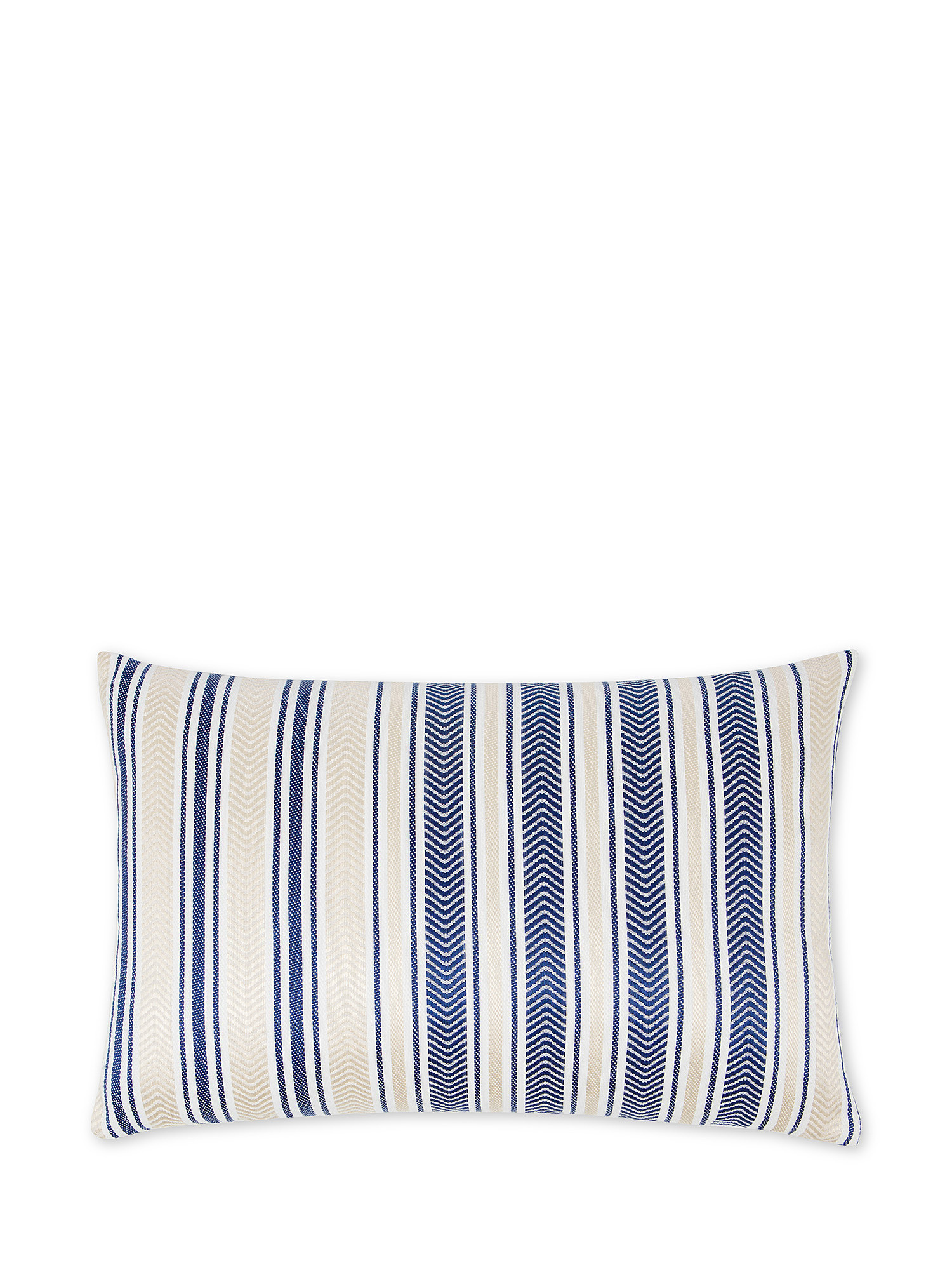 35x55 cm outdoor cushion with striped pattern, with zip and padding., Beige, large image number 0