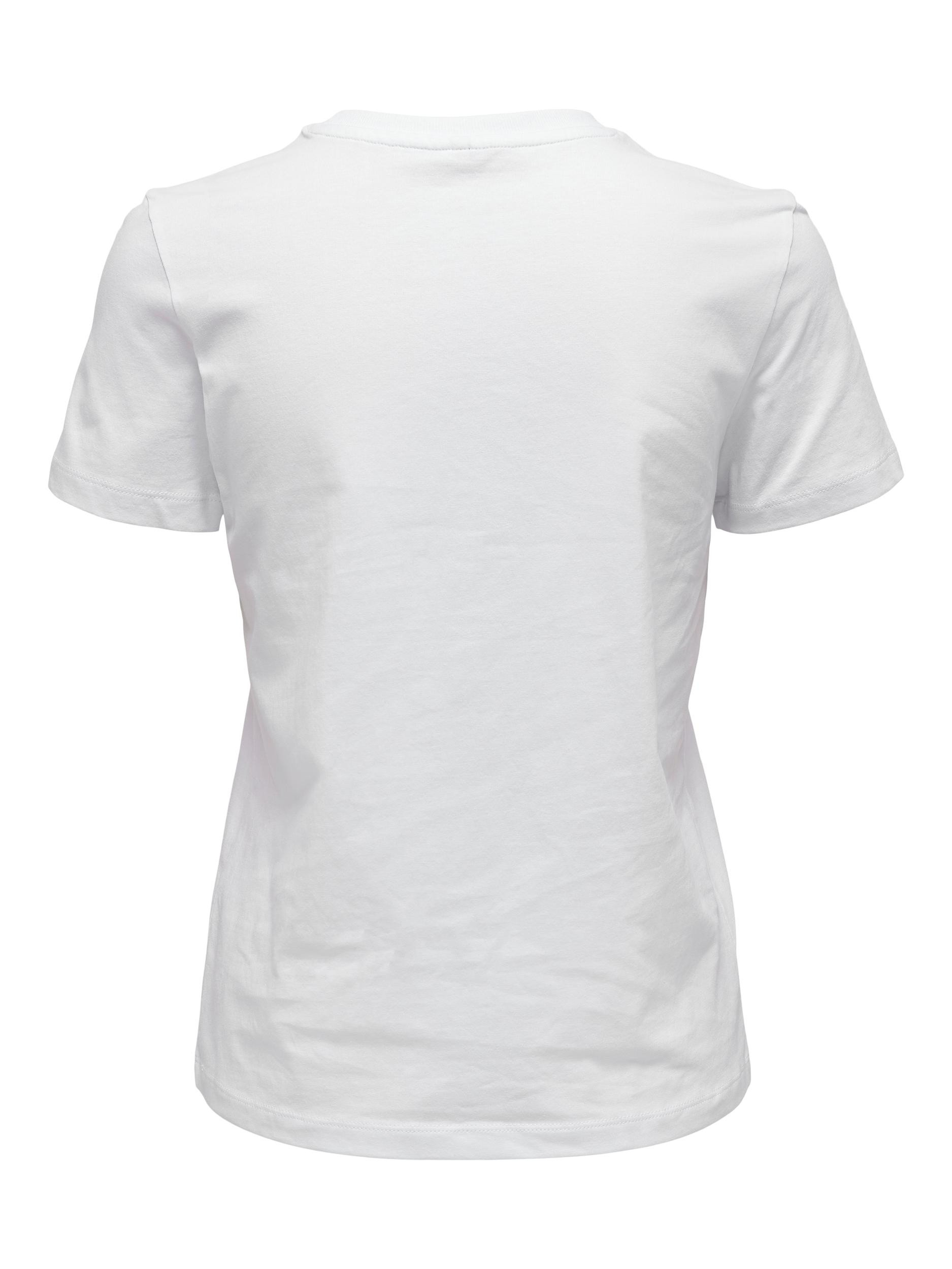 Only - Regular fit T-shirt with print, White, large image number 1