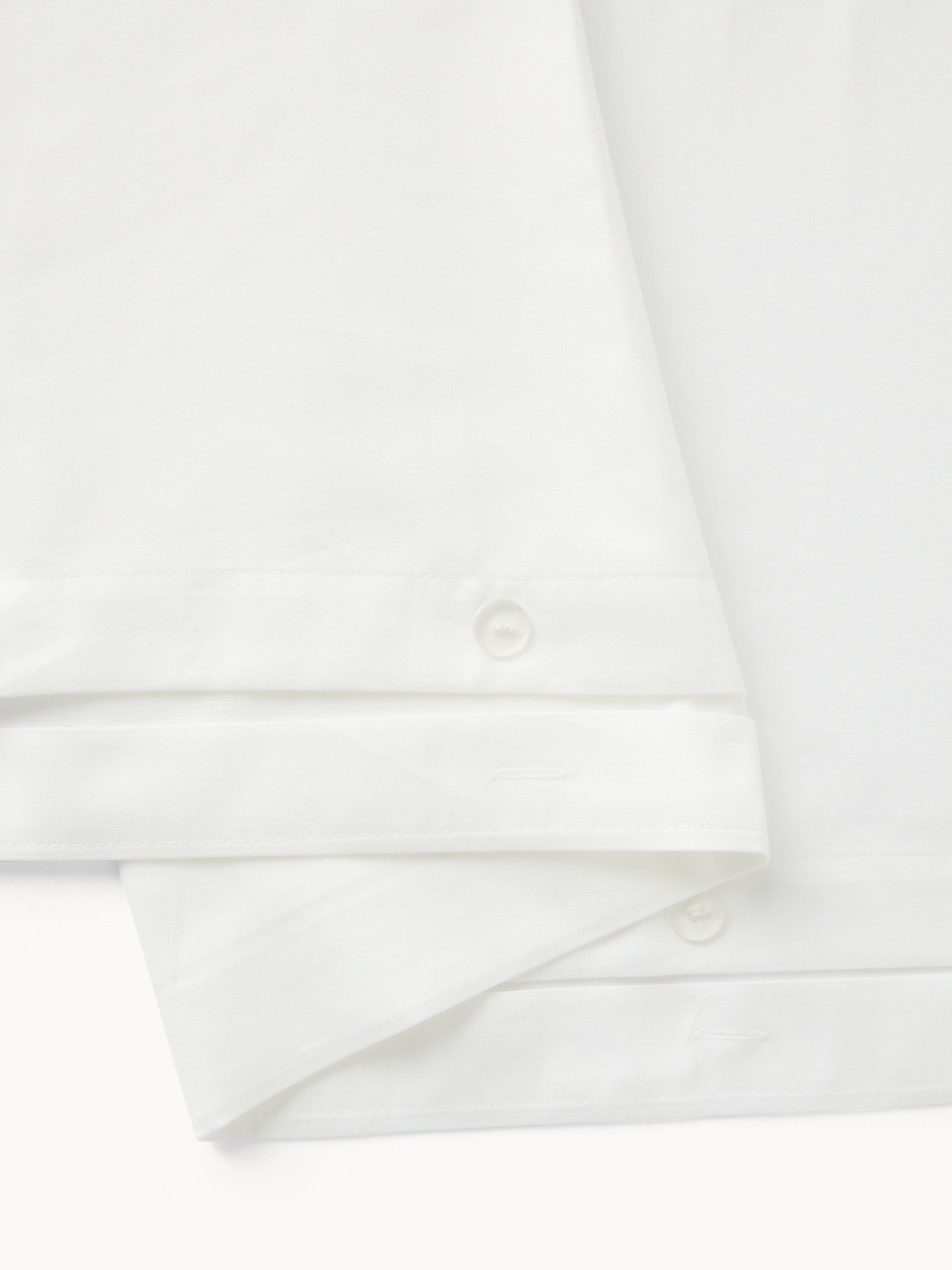 Solid Cotton Sateen Duvet Cover Set - Discounted Price, White, large image number 1