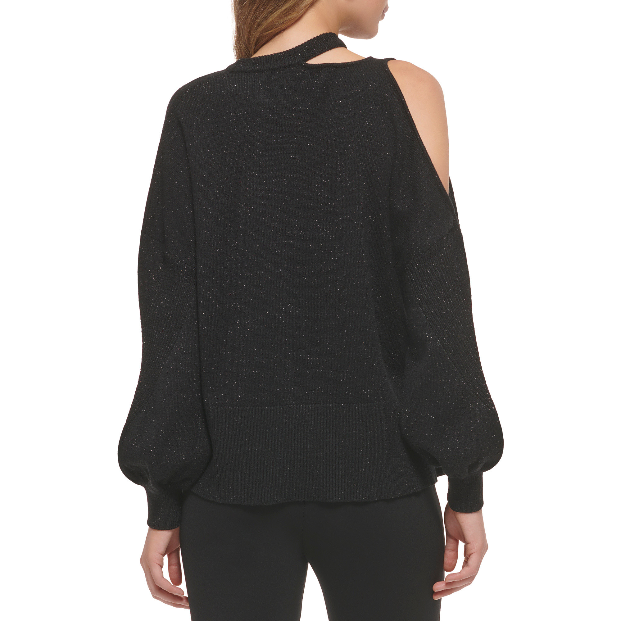 DKNY - Sweater with cut out details, Black, large image number 4