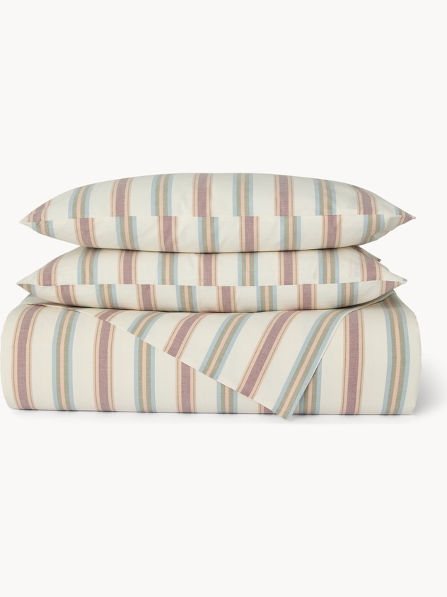 Pure Cotton Yarn-Dyed Striped Duvet Cover Set - Discounted Price