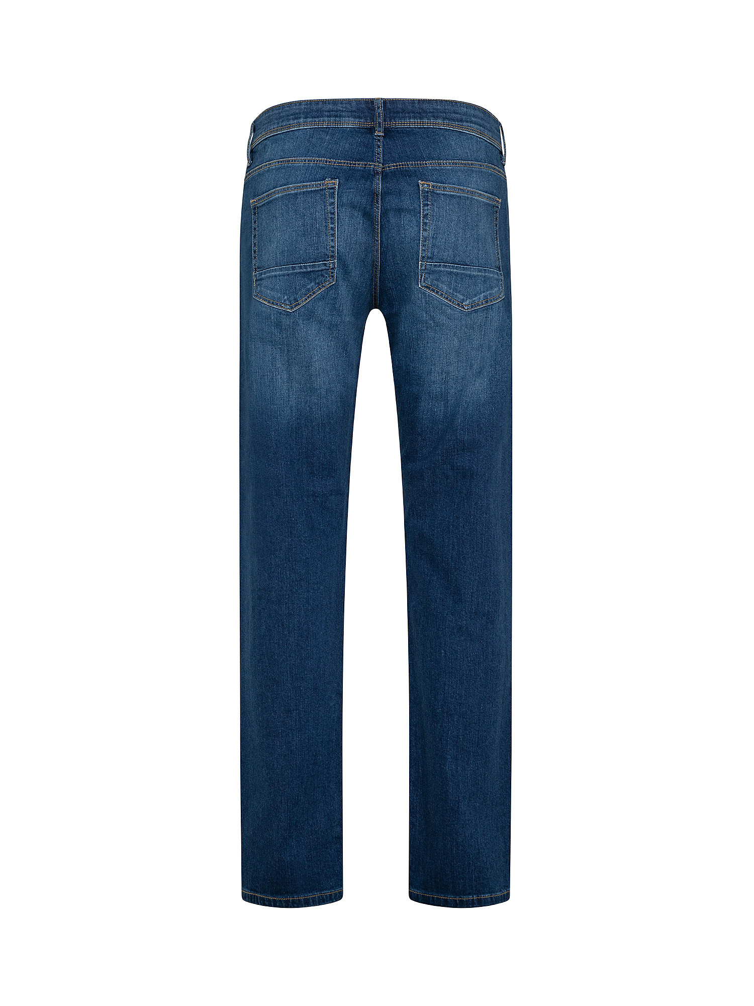 Jeans 5 tasche slim cotone leggero stretch, Blu scuro, large image number 1