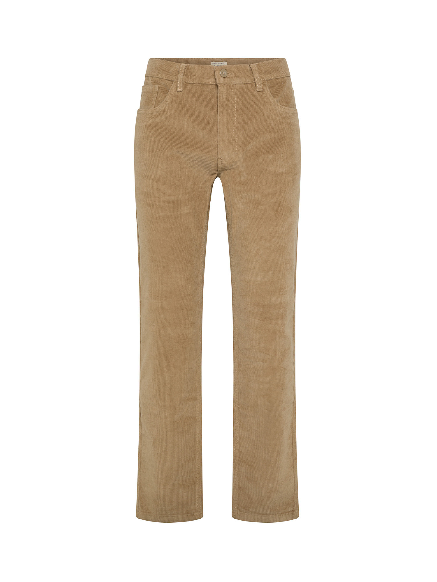 JCT - Slim fit five-pocket velvet trousers, Brown, large image number 0