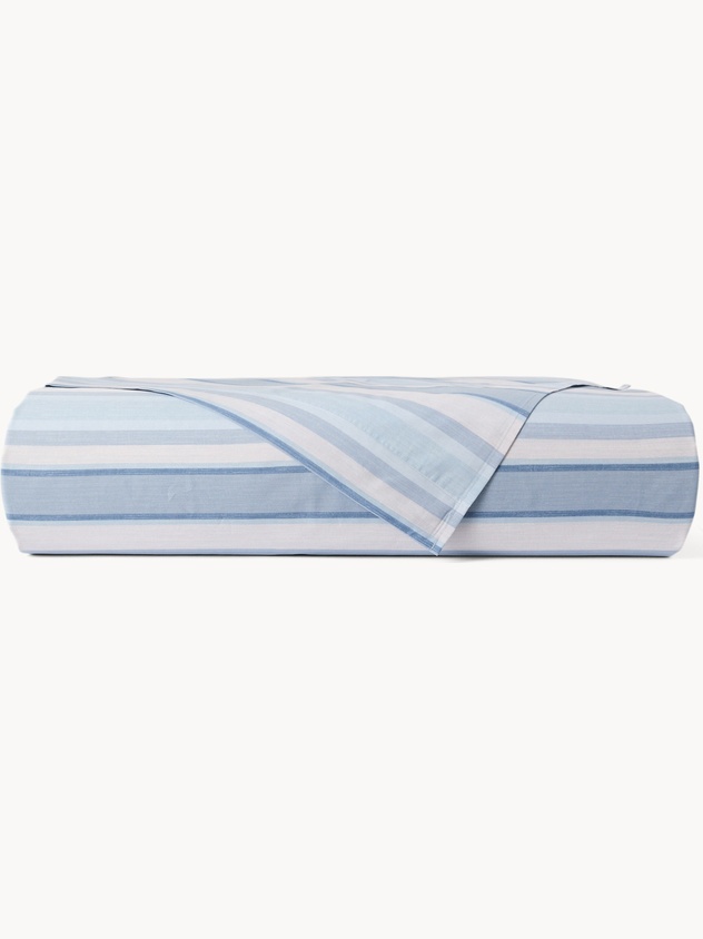 Lenzuolo liscio in cotone percalle a righe