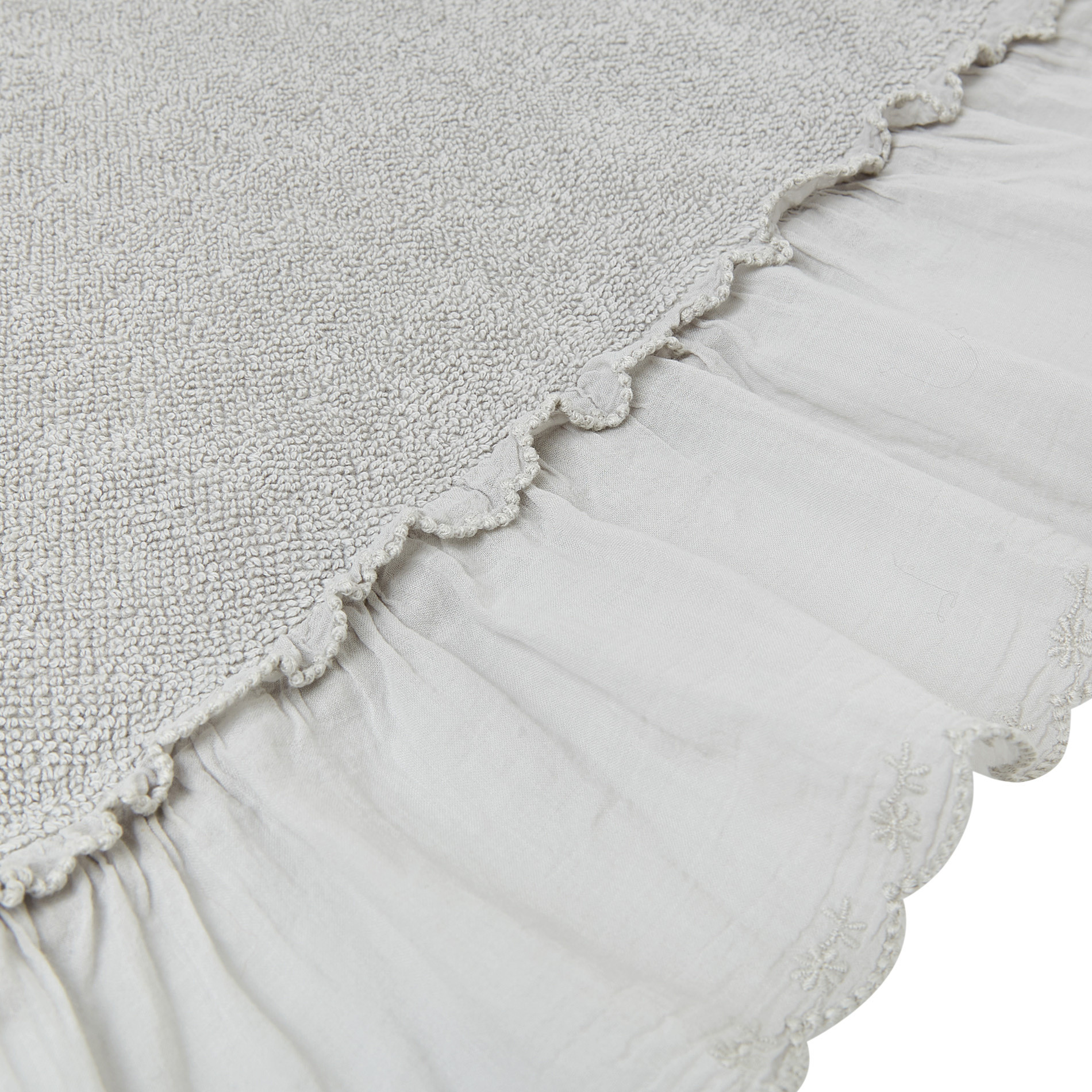 Asciugamano cotone bordo voile Portofino, Grigio chiaro, large image number 1