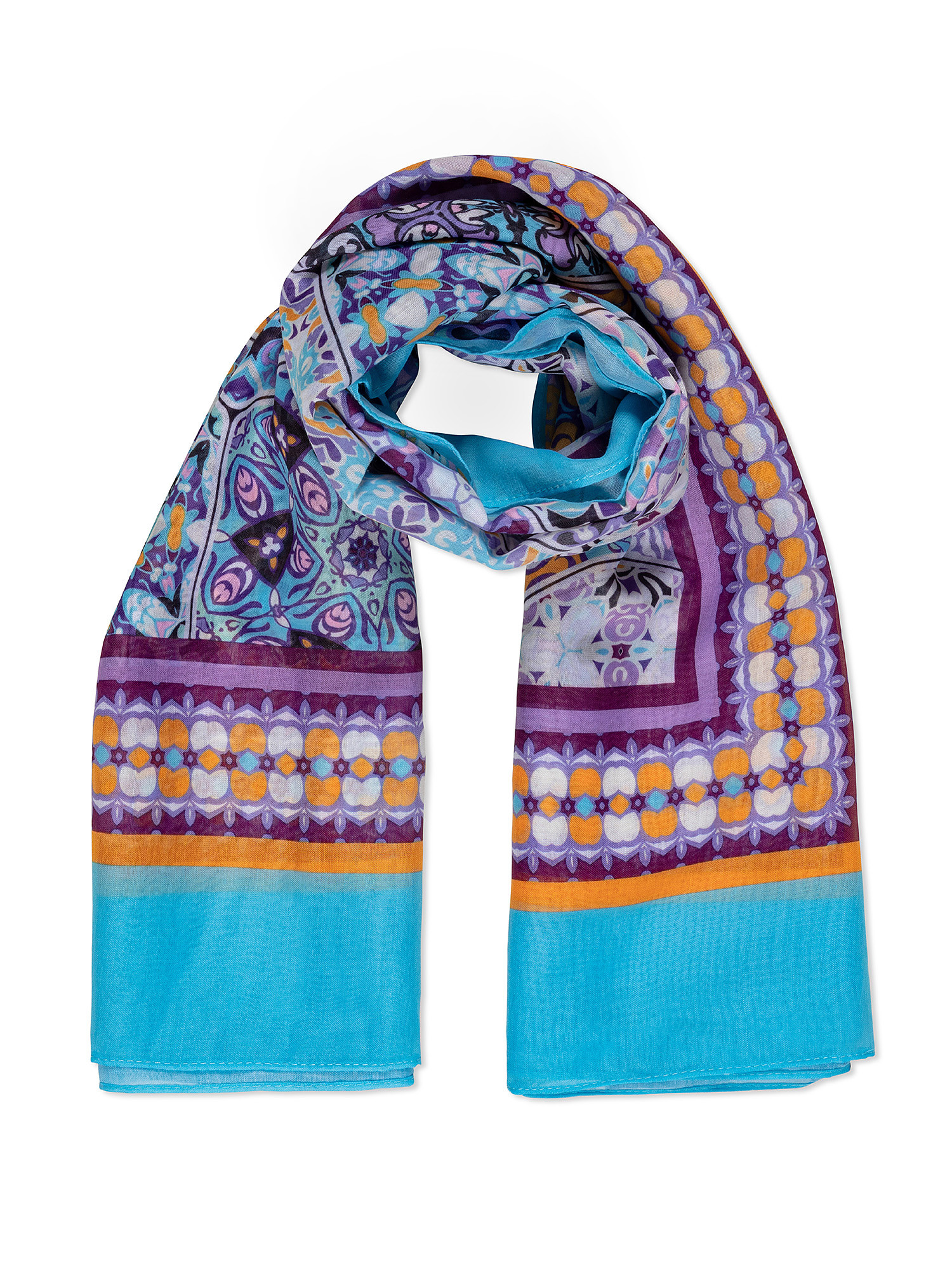 Koan - Scarf with print, Turquoise, large image number 0
