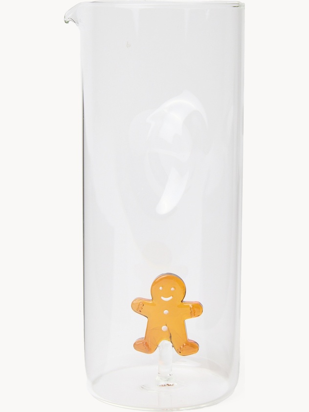Caraffa in vetro borosilicato dettaglio gingerbread