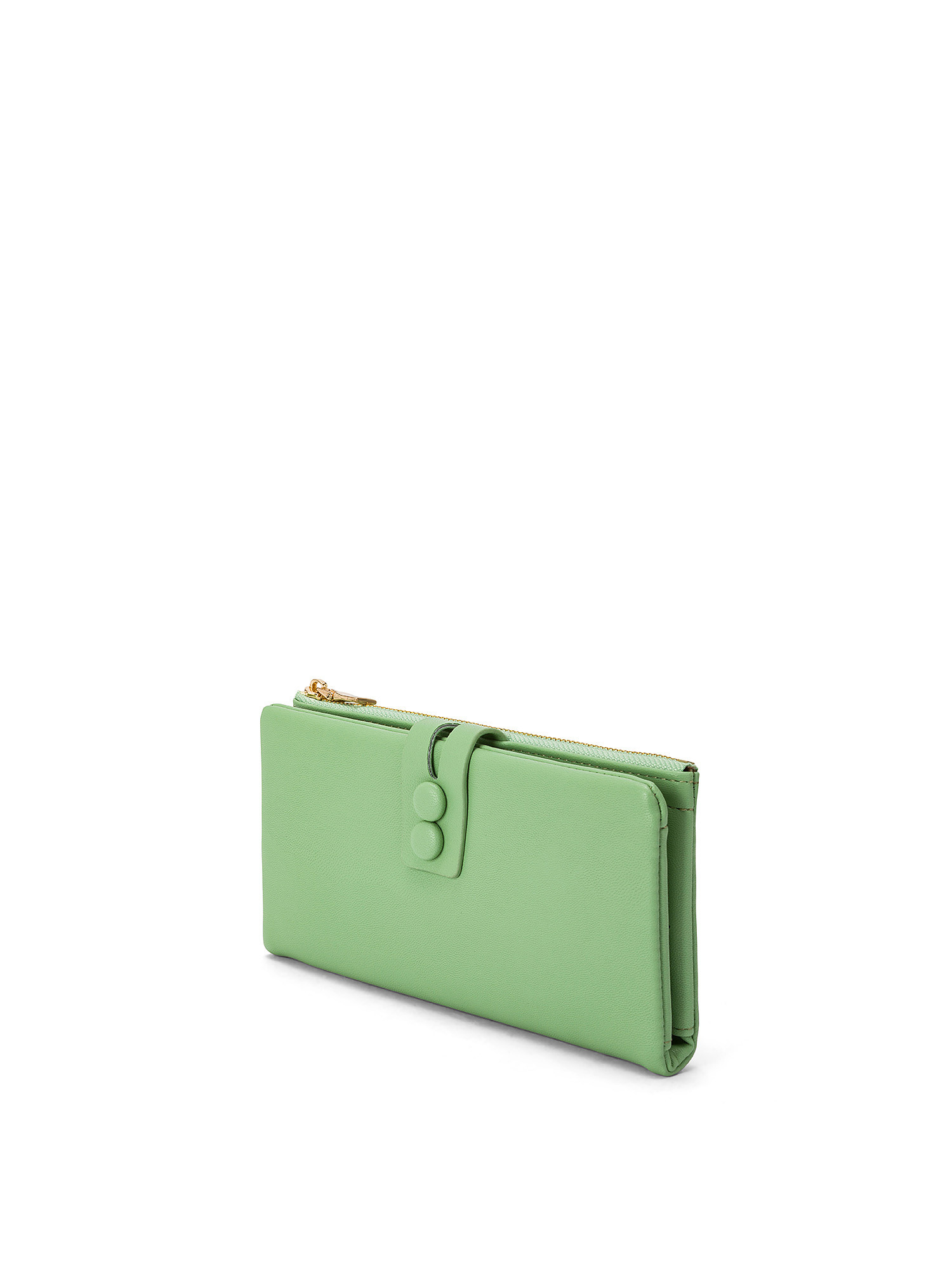 Koan - Faux leather wallet with motif, Light Green, large image number 1