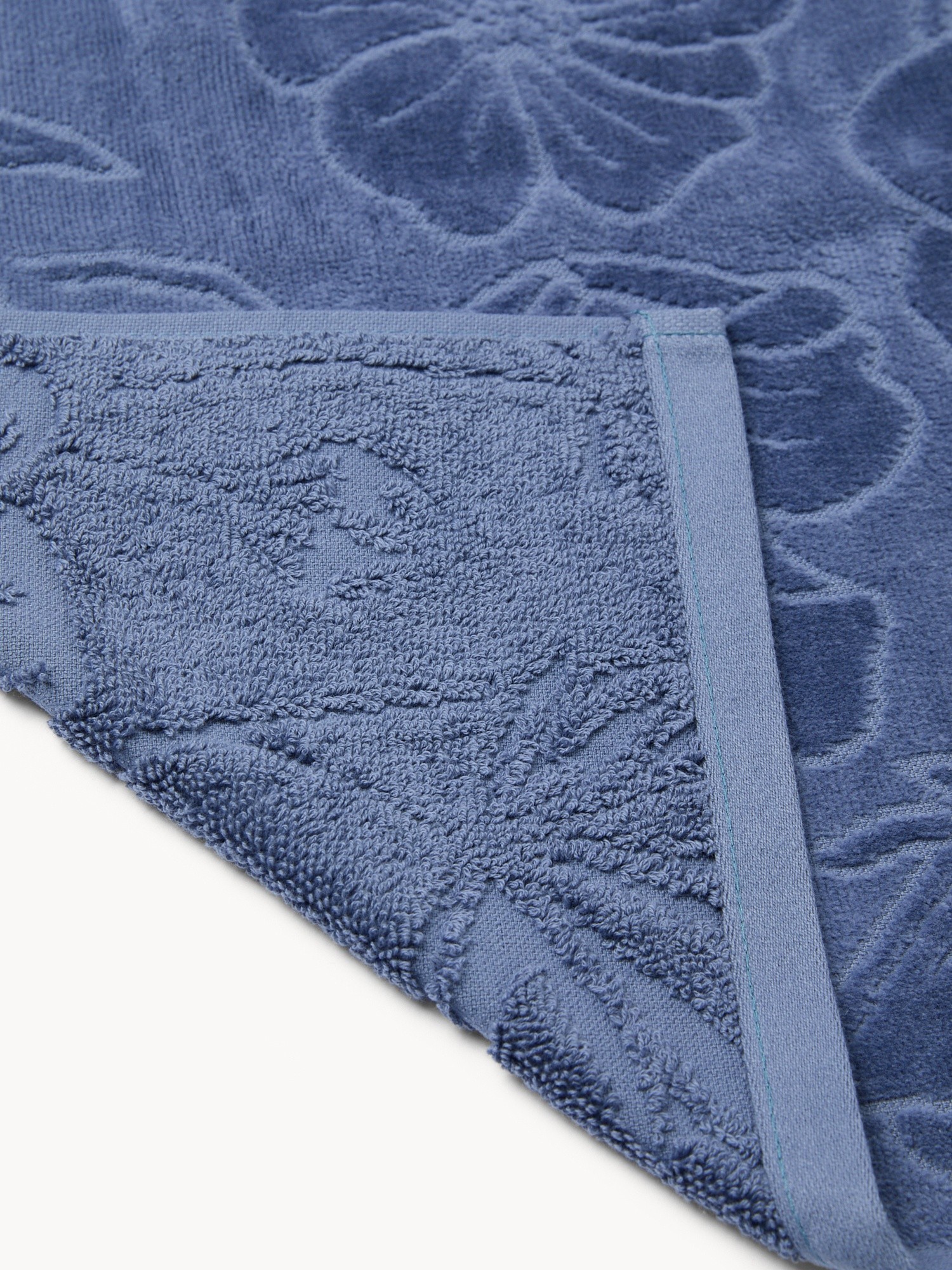 Asciugamano con fantasia floreale in puro cotone velour - Prezzo di lancio, Grigio, large image number 2