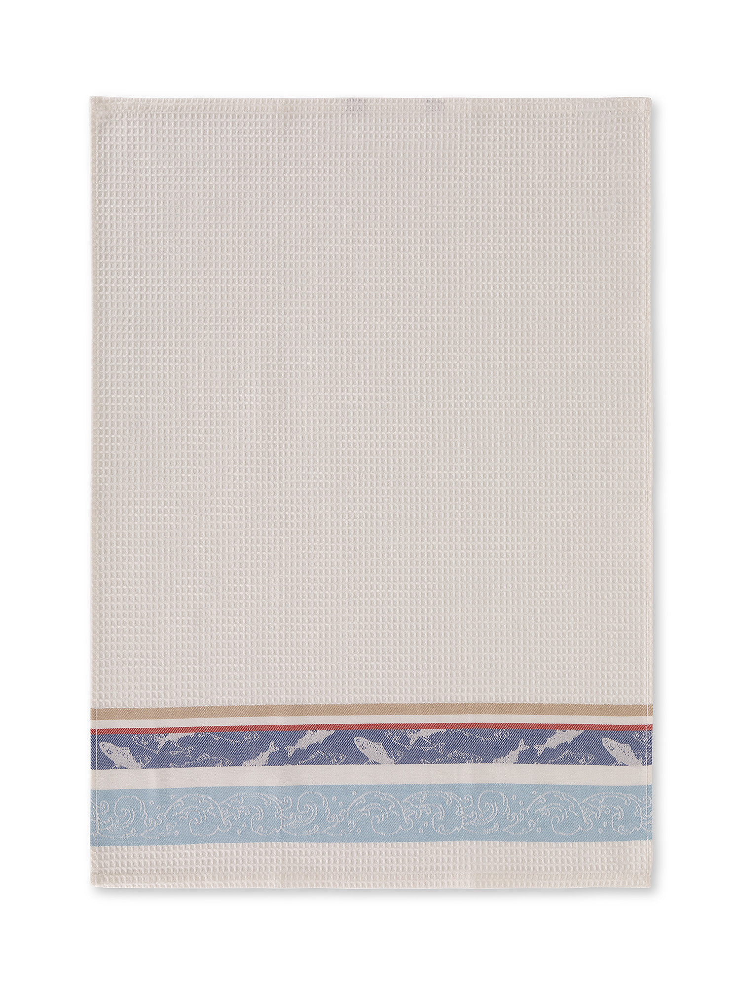 Set of 3 tea towels in pure cotton with nautical detail, White, large image number 2