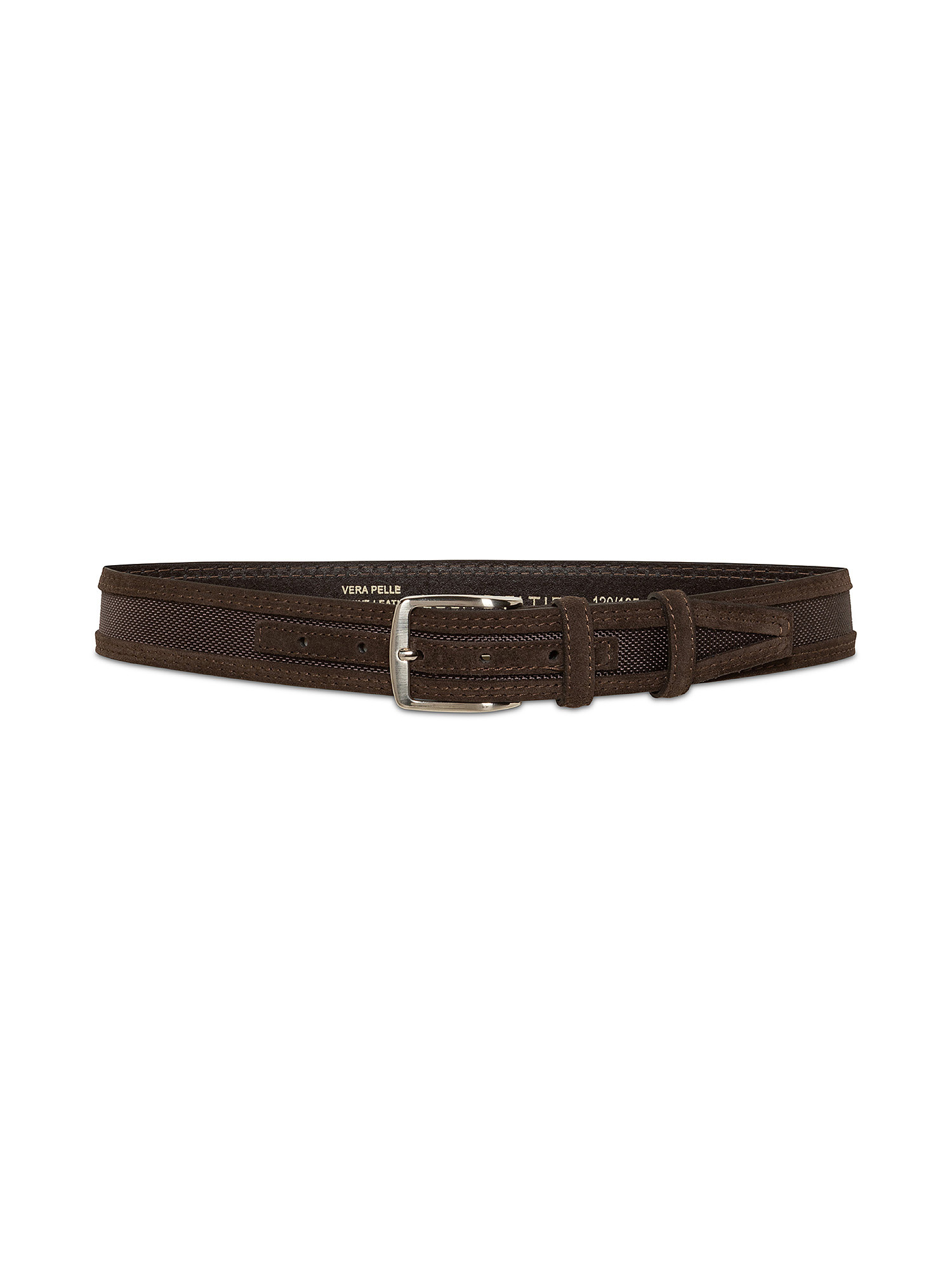 Suede and nylon belt, Brown, large image number 1