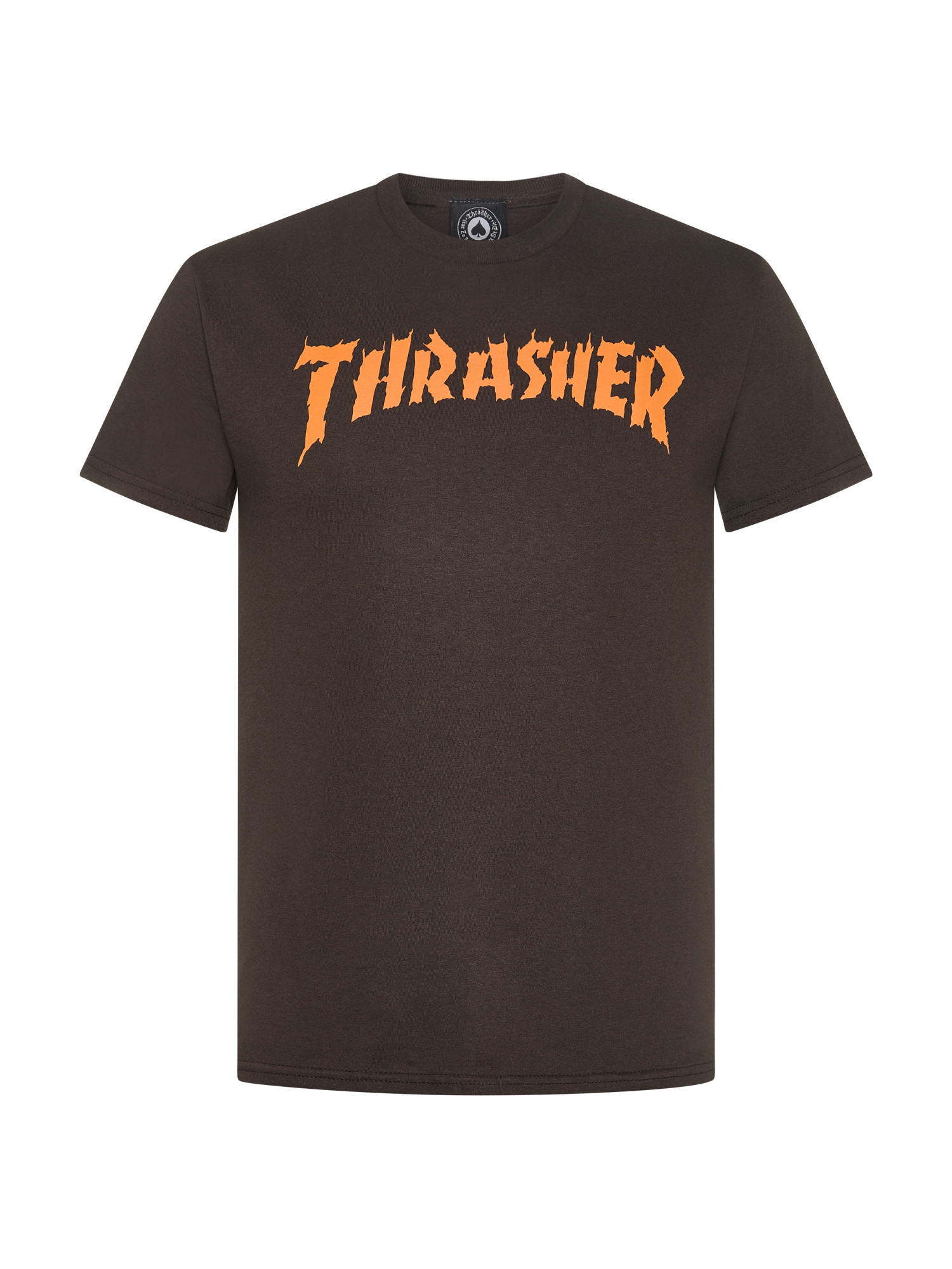 Thrasher - T-Shirt stampa burn it down, Marrone, large image number 0