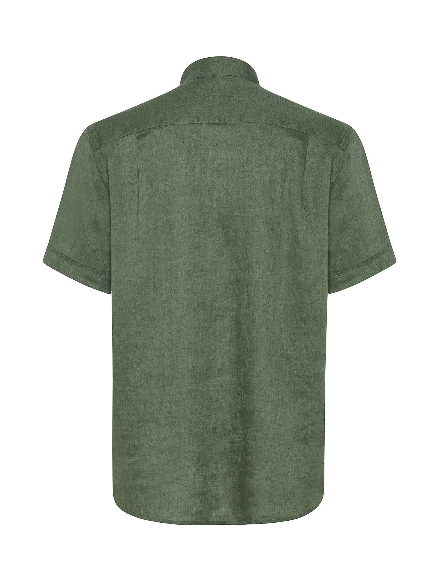 Luca D'Altieri - Camicia regular fit in puro lino, Verde, large image number 1