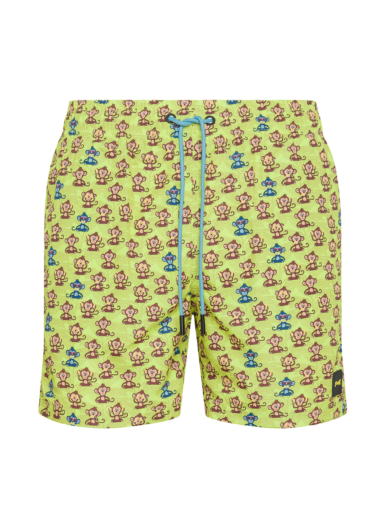 F**K - Patterned swim shorts, Yellow, large image number 0