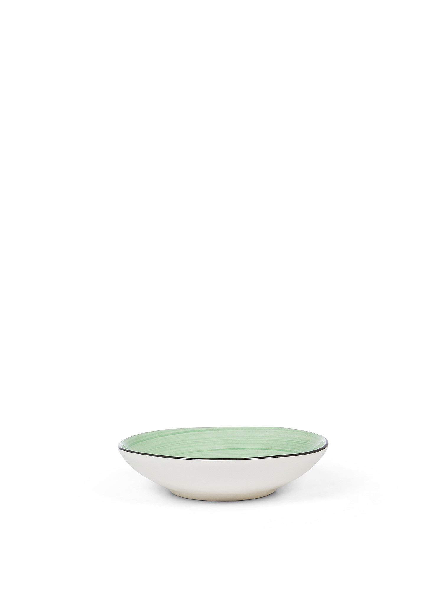 Tokyo stoneware soup plate, Teal, large image number 0