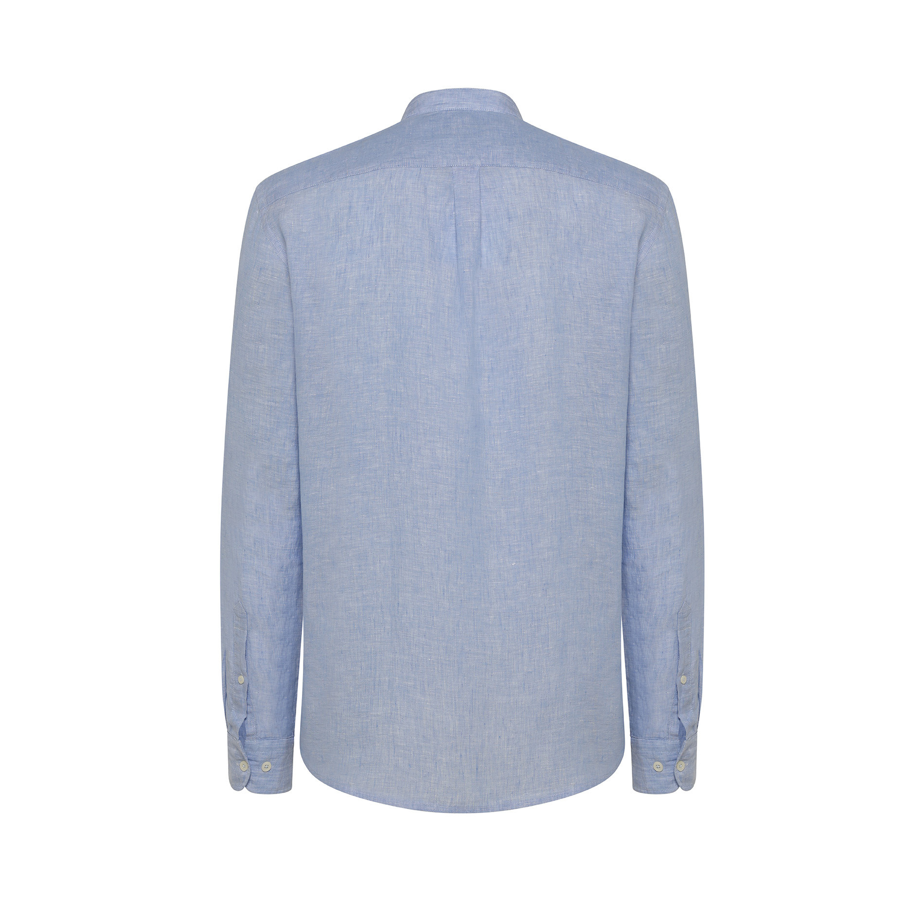 Camicia puro lino tailor fit Luca D'Altieri, Azzurro, large image number 1