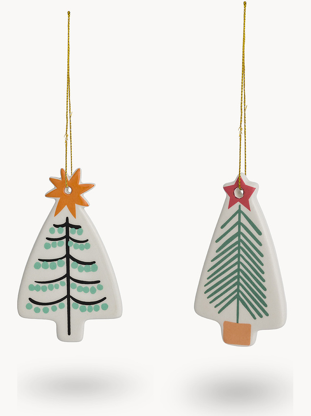Decorazione in ceramica a forma di albero