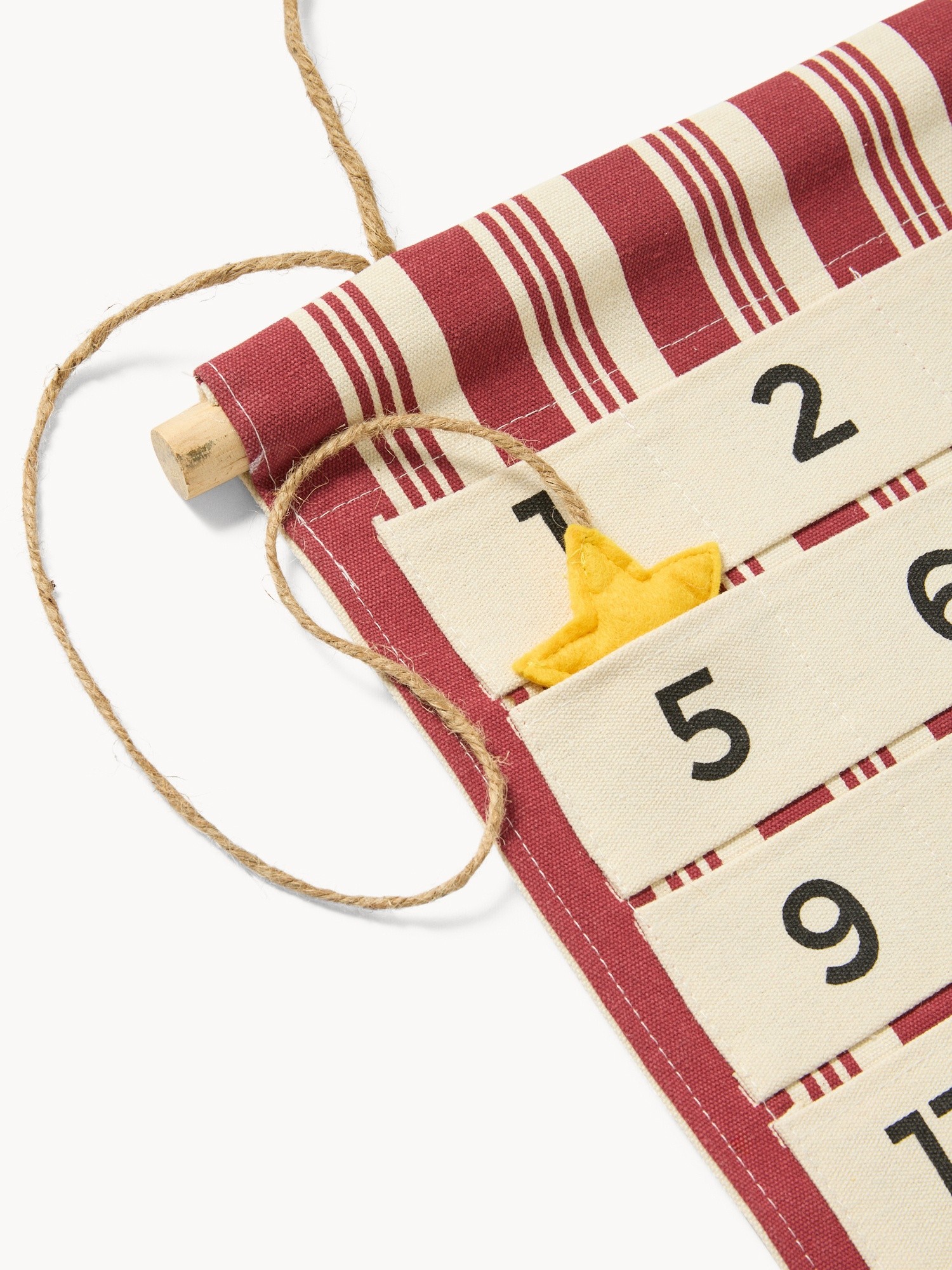 Calendario dell'avvento in tessuto, Beige, large image number 1