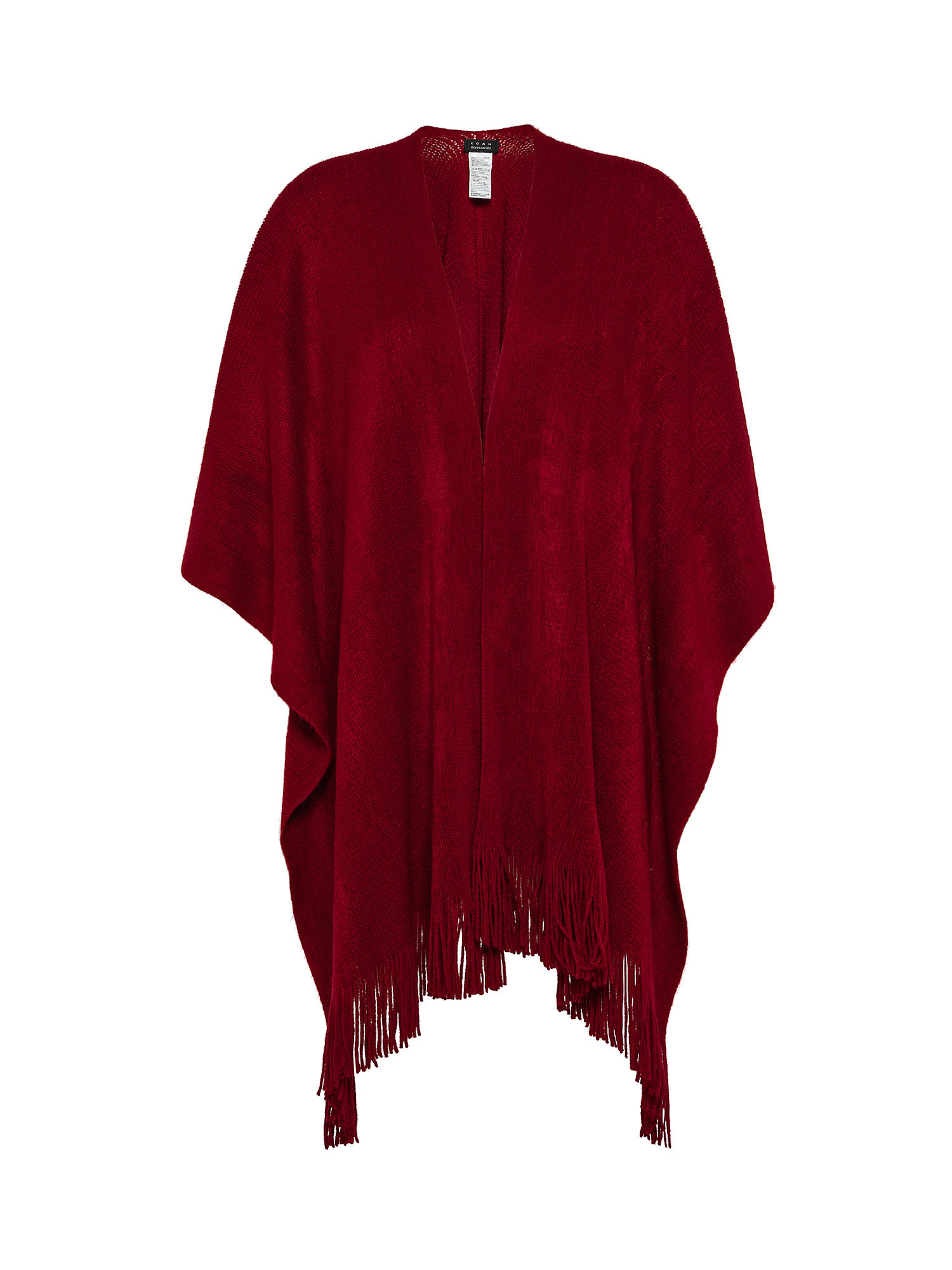 Cape with fringes, Red, large image number 0
