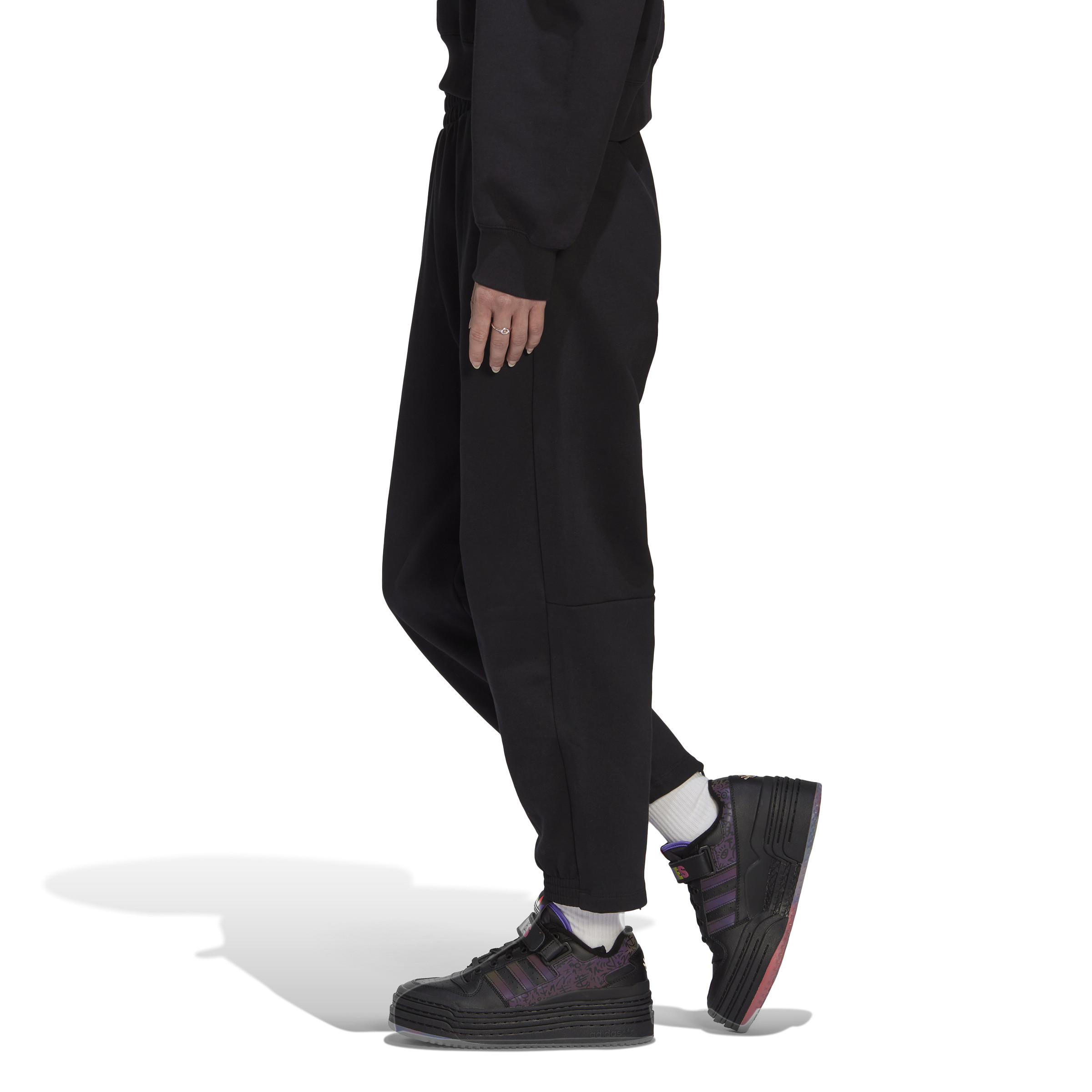 Adidas - Pantaloni jogger adicolor relaxed fit, Nero, large image number 3