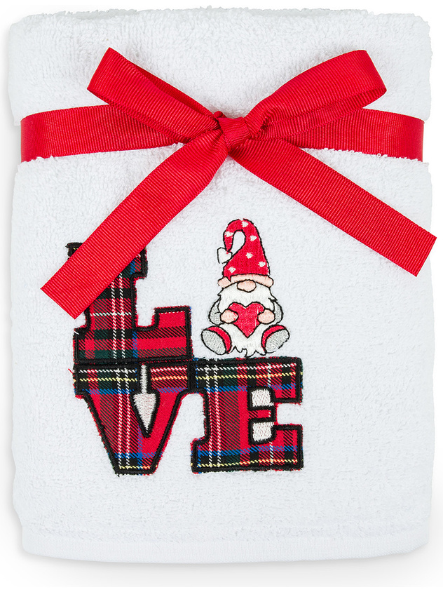 Vantaso Set Di 2 Asciugamani Da Bagno Con Simpatici Gnomi - Morbidi E Assorbenti - Perfetti Per San Valentino E Decorazione Casa (80% Poliestere, 20% Cotone)