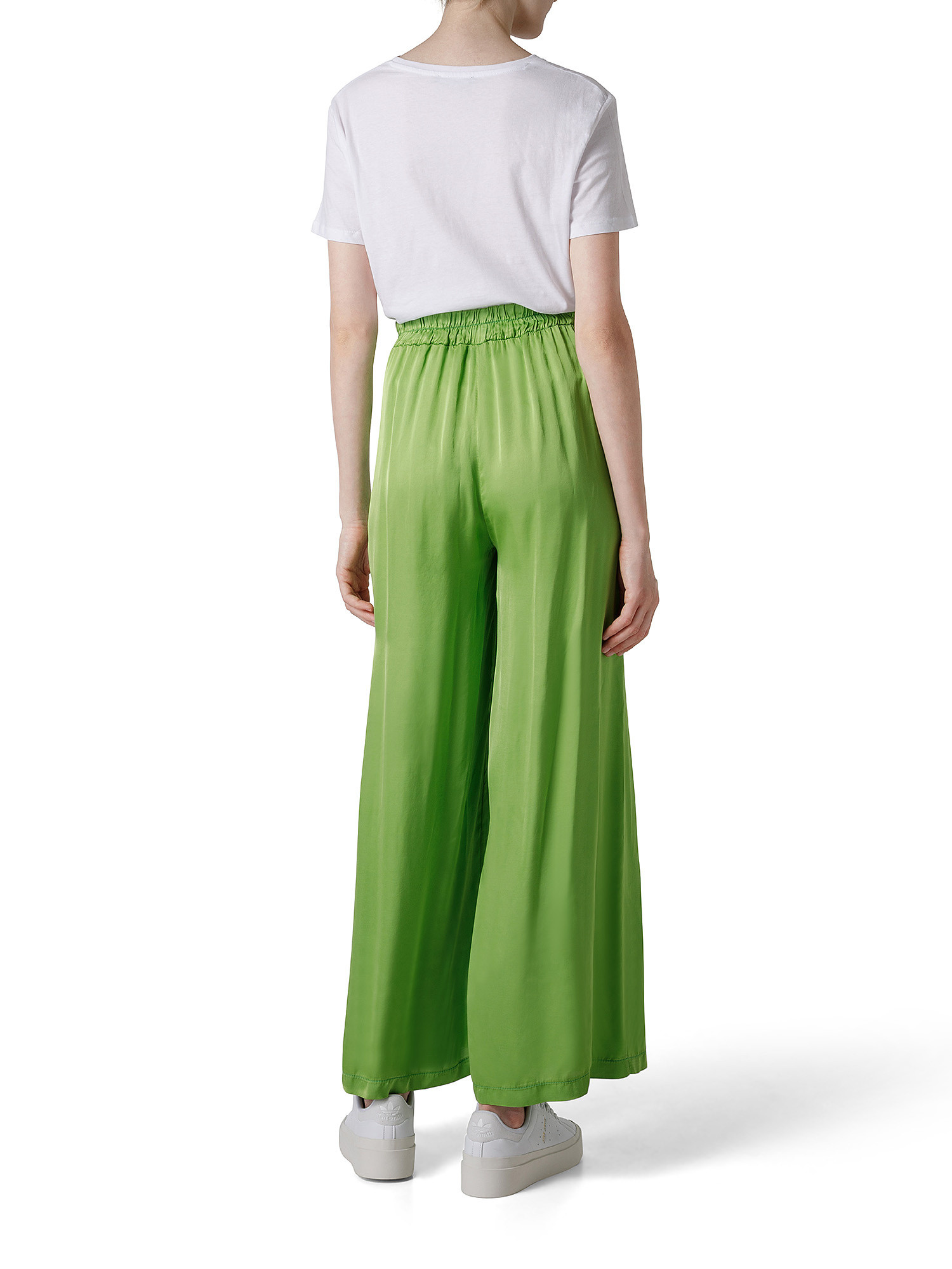 Pantalone in viscosa, Verde, large