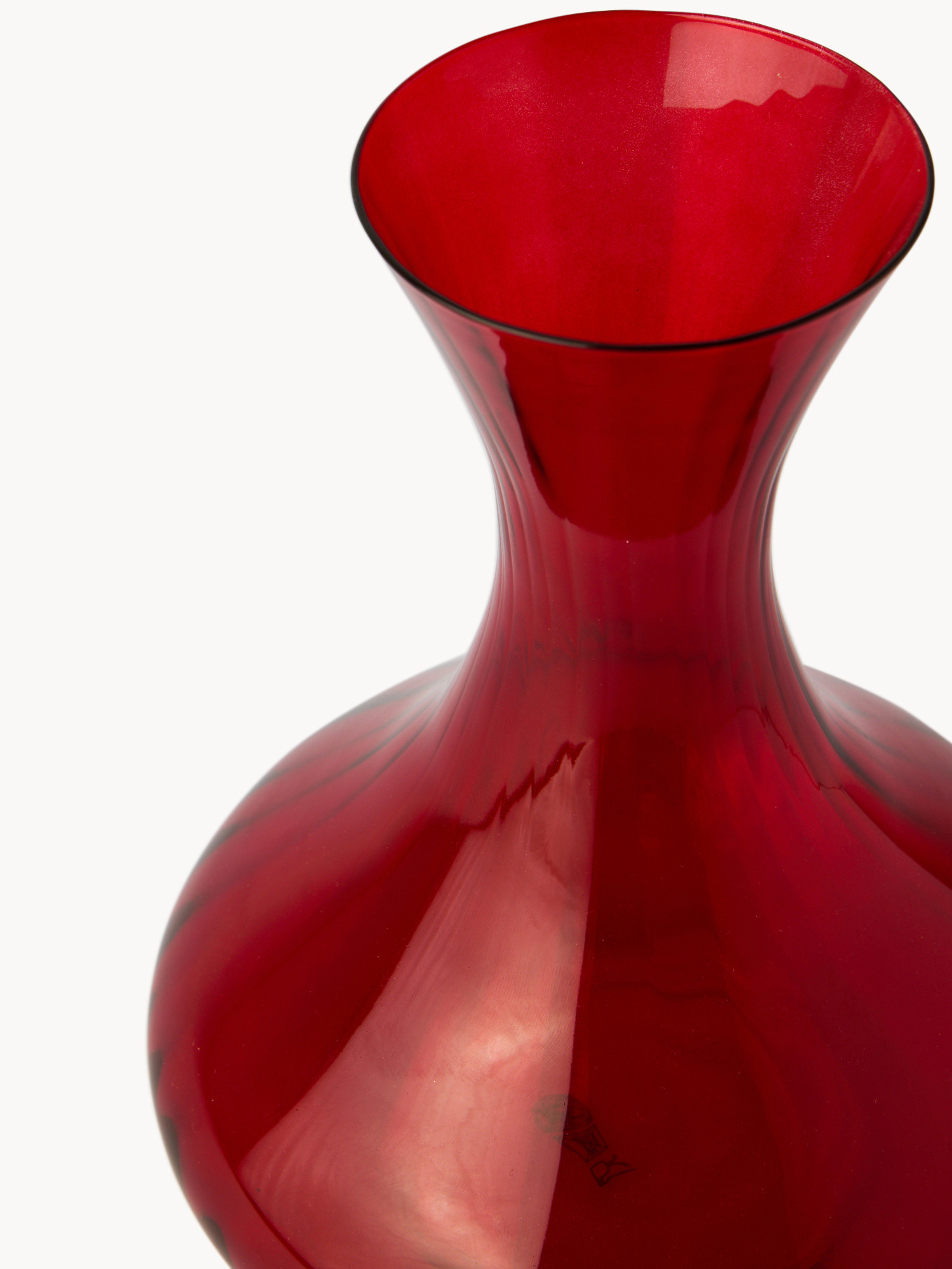 Decanter in vetro spruzzato finitura optical, Rosso, large image number 1