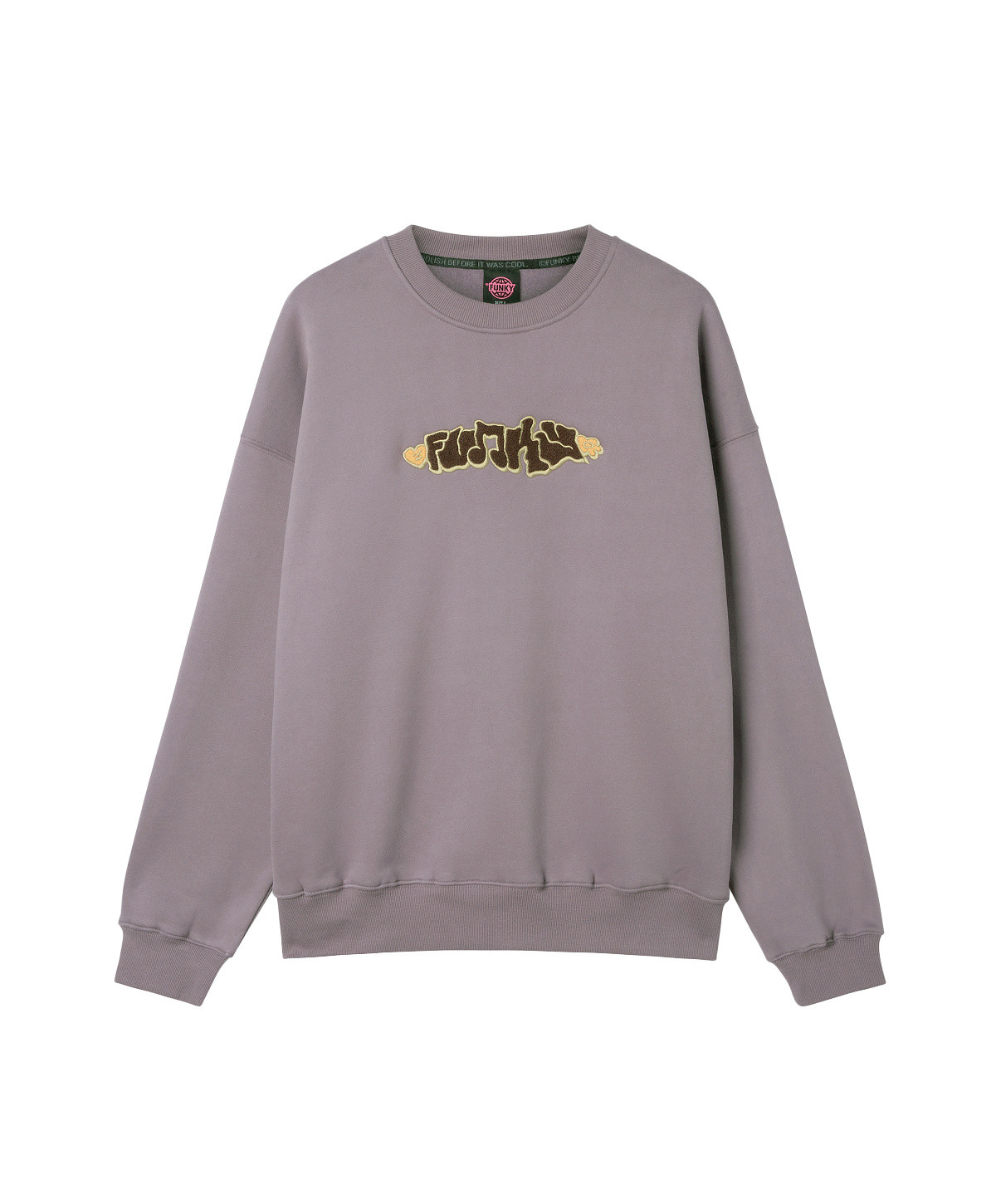 Funky - Crewneck sweatshirt with embroidered logo, Purple Lilac, large image number 0