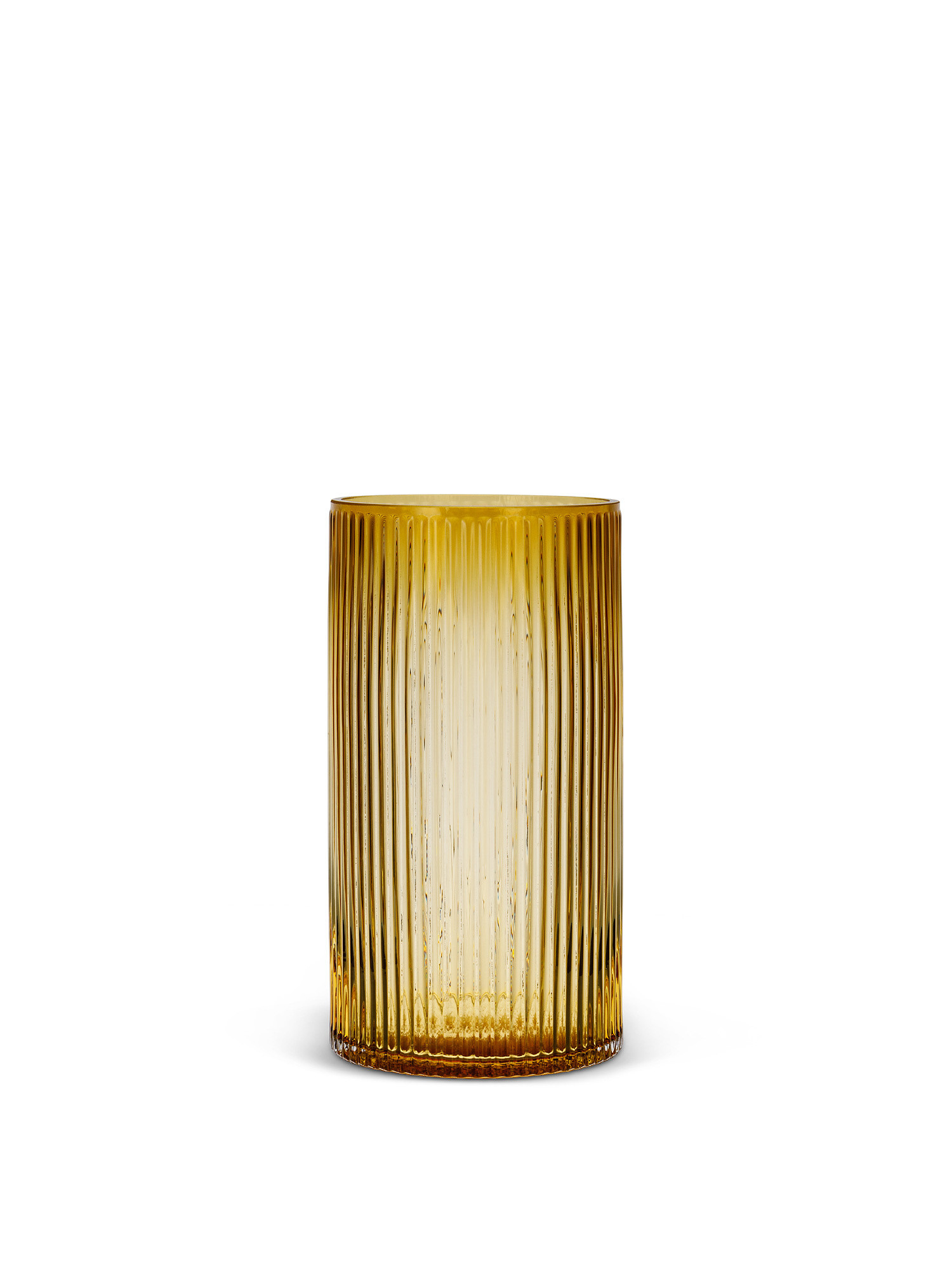 Colored paste glass vase, Yellow, large image number 0