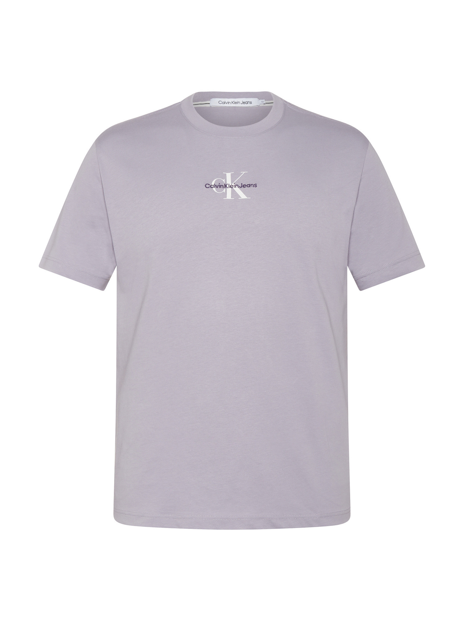 Calvin Klein Jeans -Cotton T-shirt with logo, Purple Lilac, large image number 0