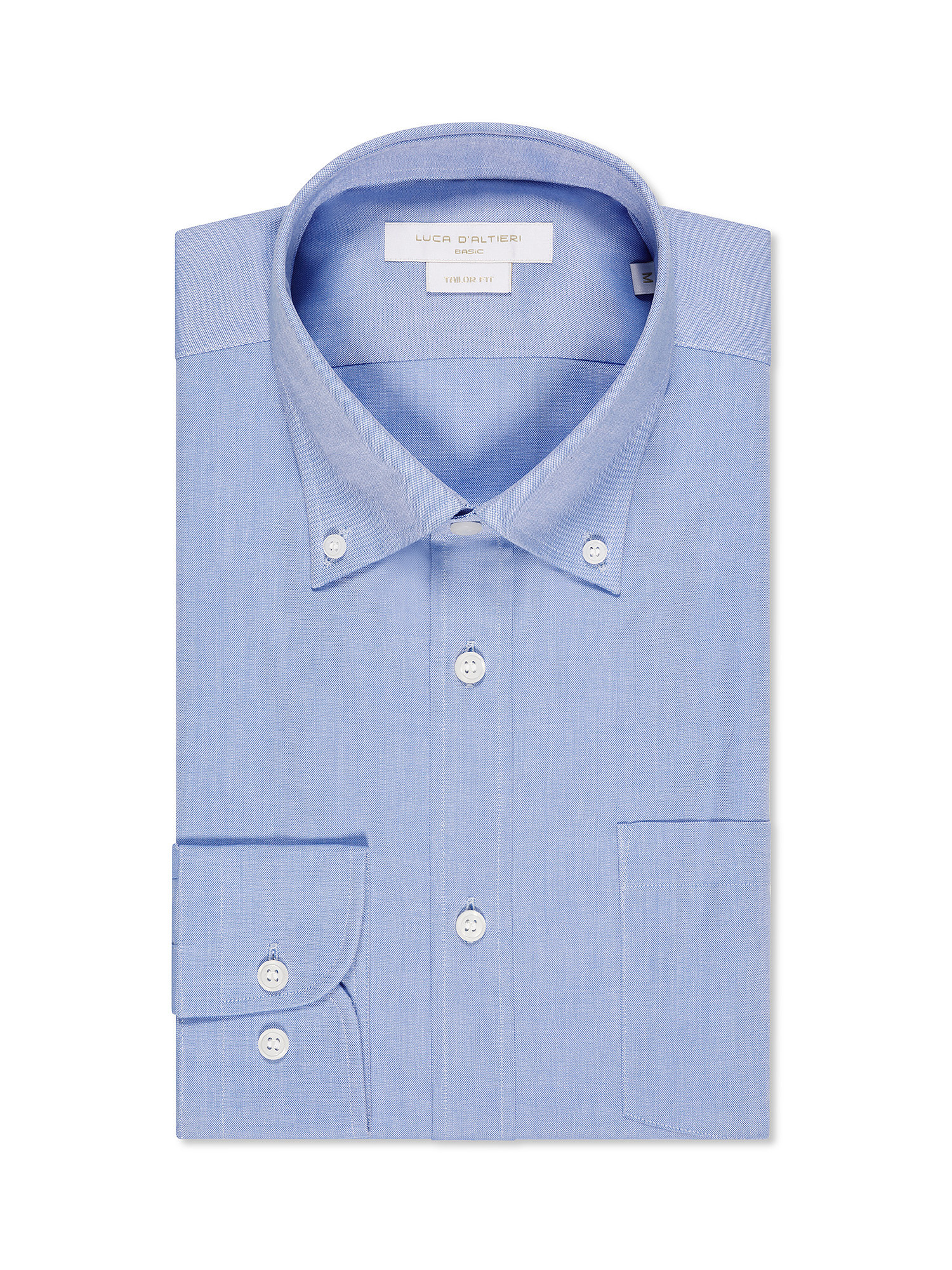 Camicia basic tailor fit in puro cotone, Azzurro chiaro, large image number 0