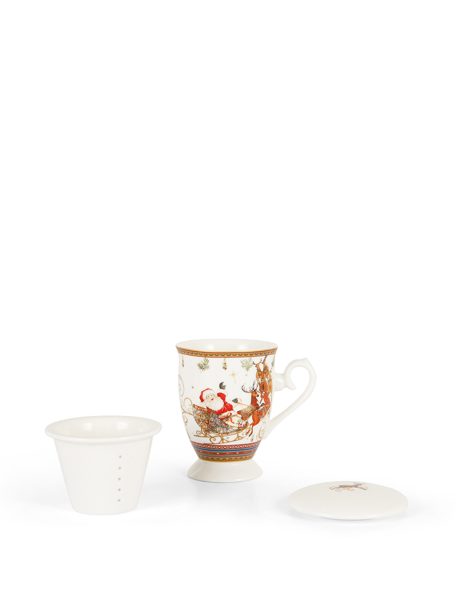 New bone china tea pot motivates Santa Claus, White, large image number 1
