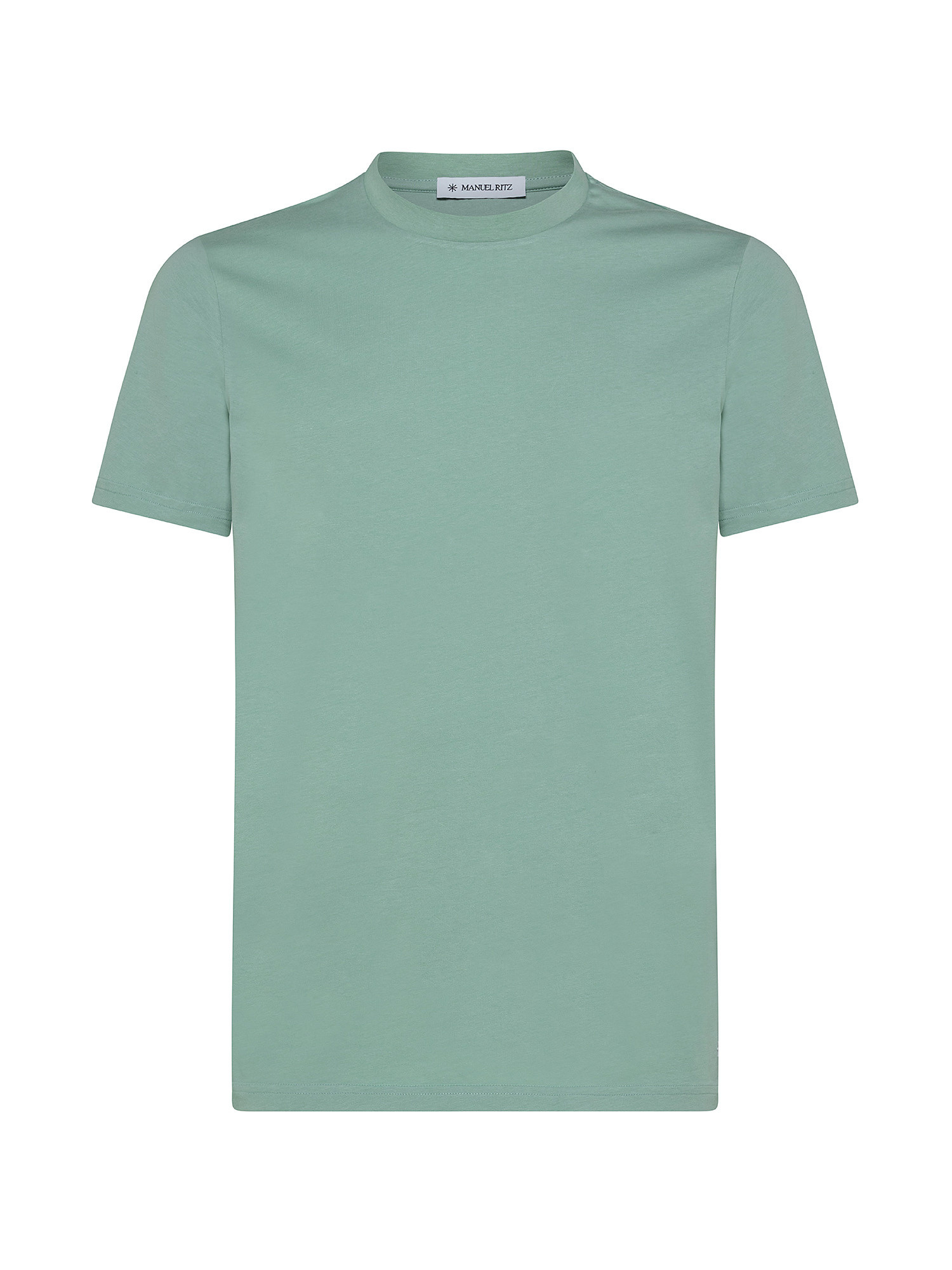 T-shirt girocollo, Verde acqua, large image number 0