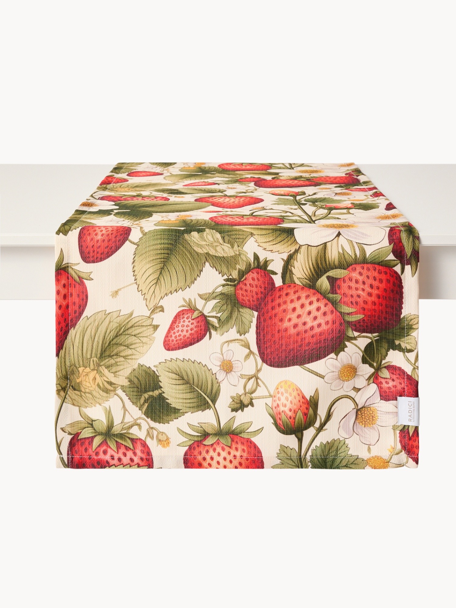 Runner in cotone stampa fragola by Tessitura Randi, Multicolor, large image number 0