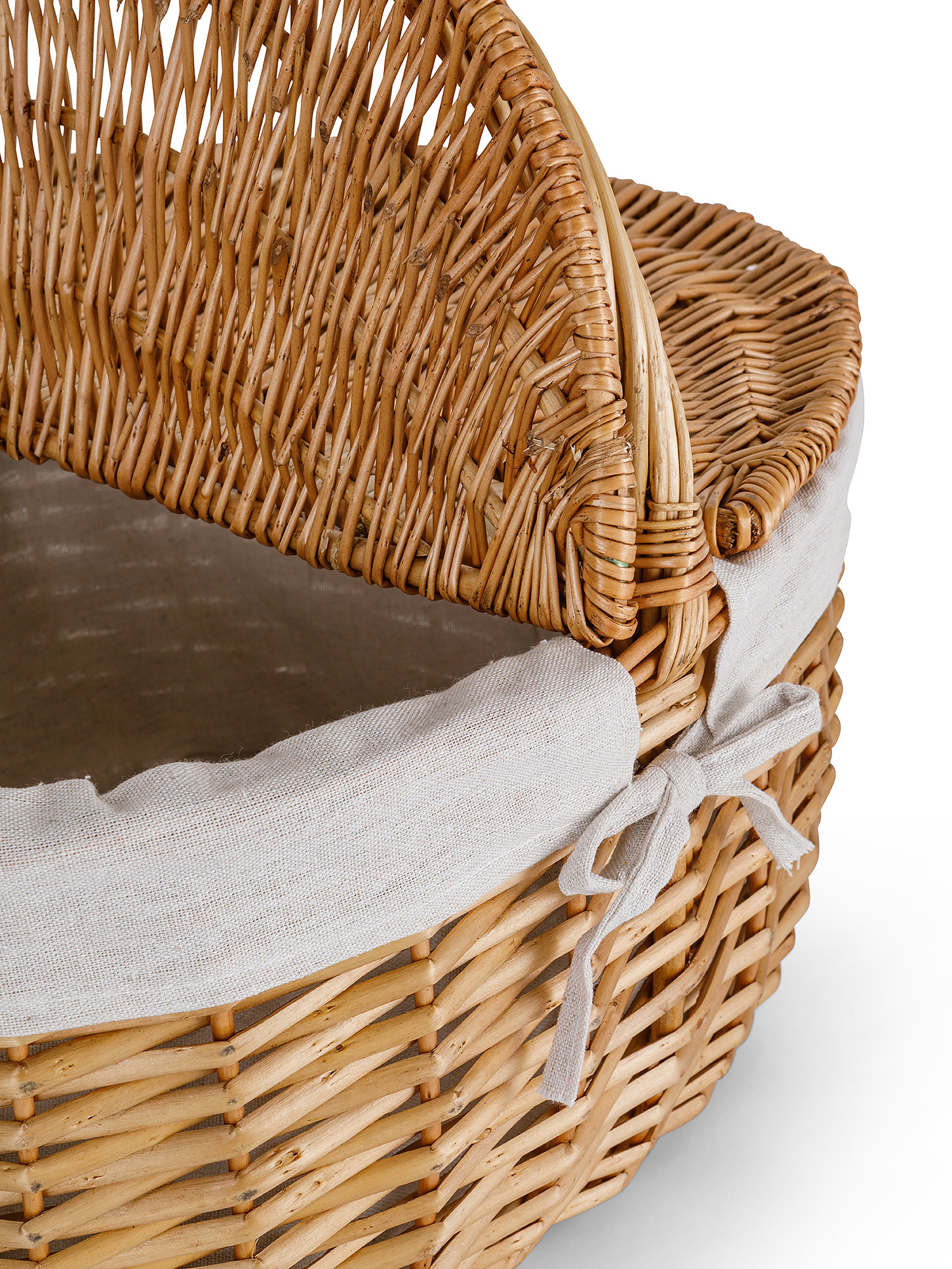 Picnic basket with lining, Natural, large image number 1