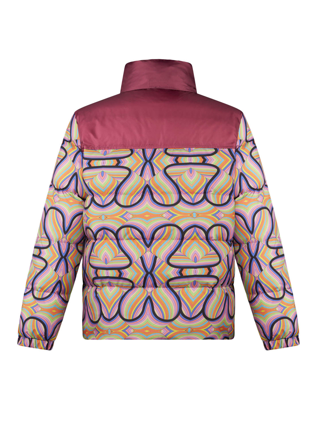 Yes I Am - Down jacket with reversible print, Dark Red, large image number 3