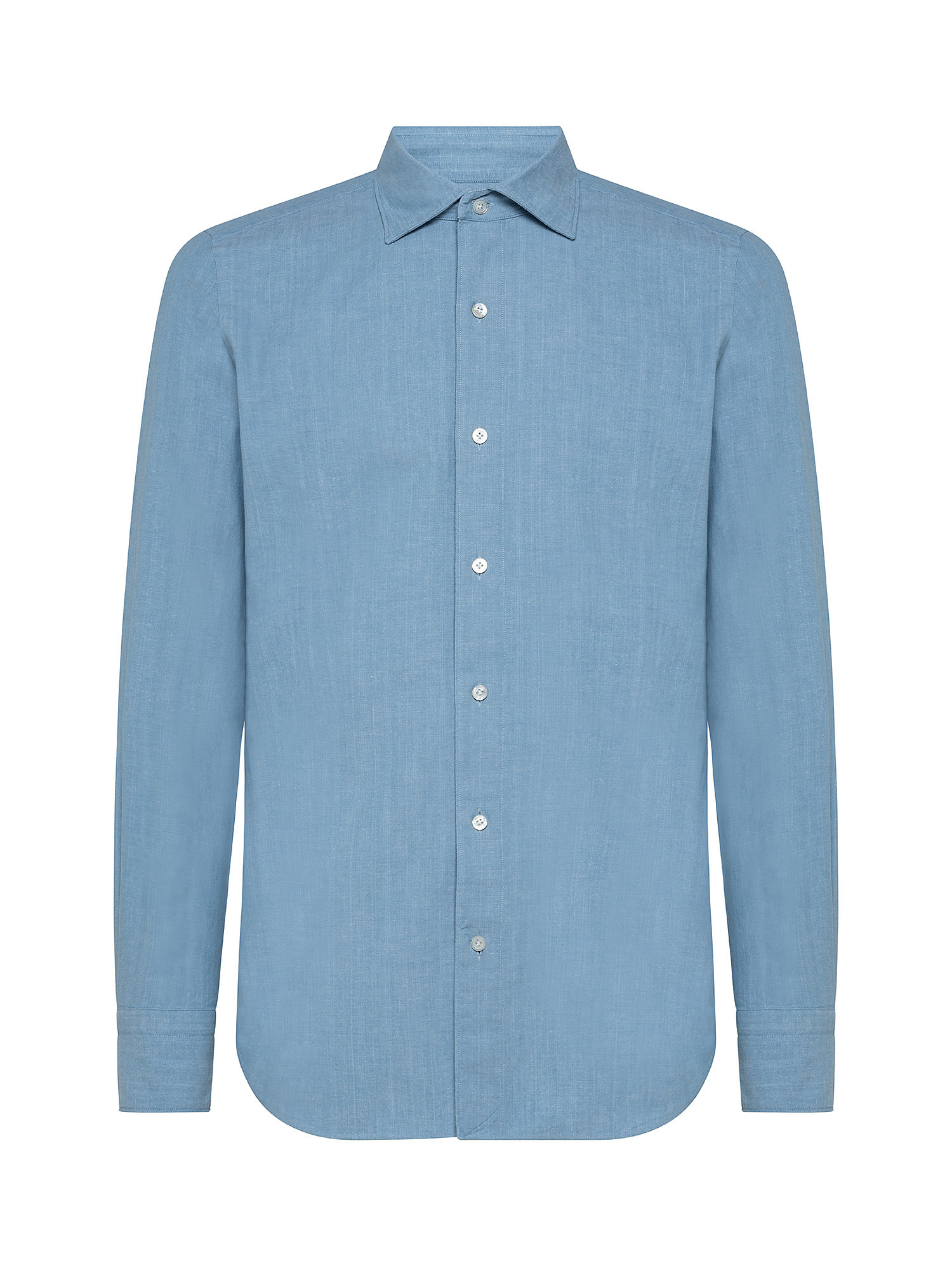 Regular fit cotton shirt, Light Blue, large image number 0
