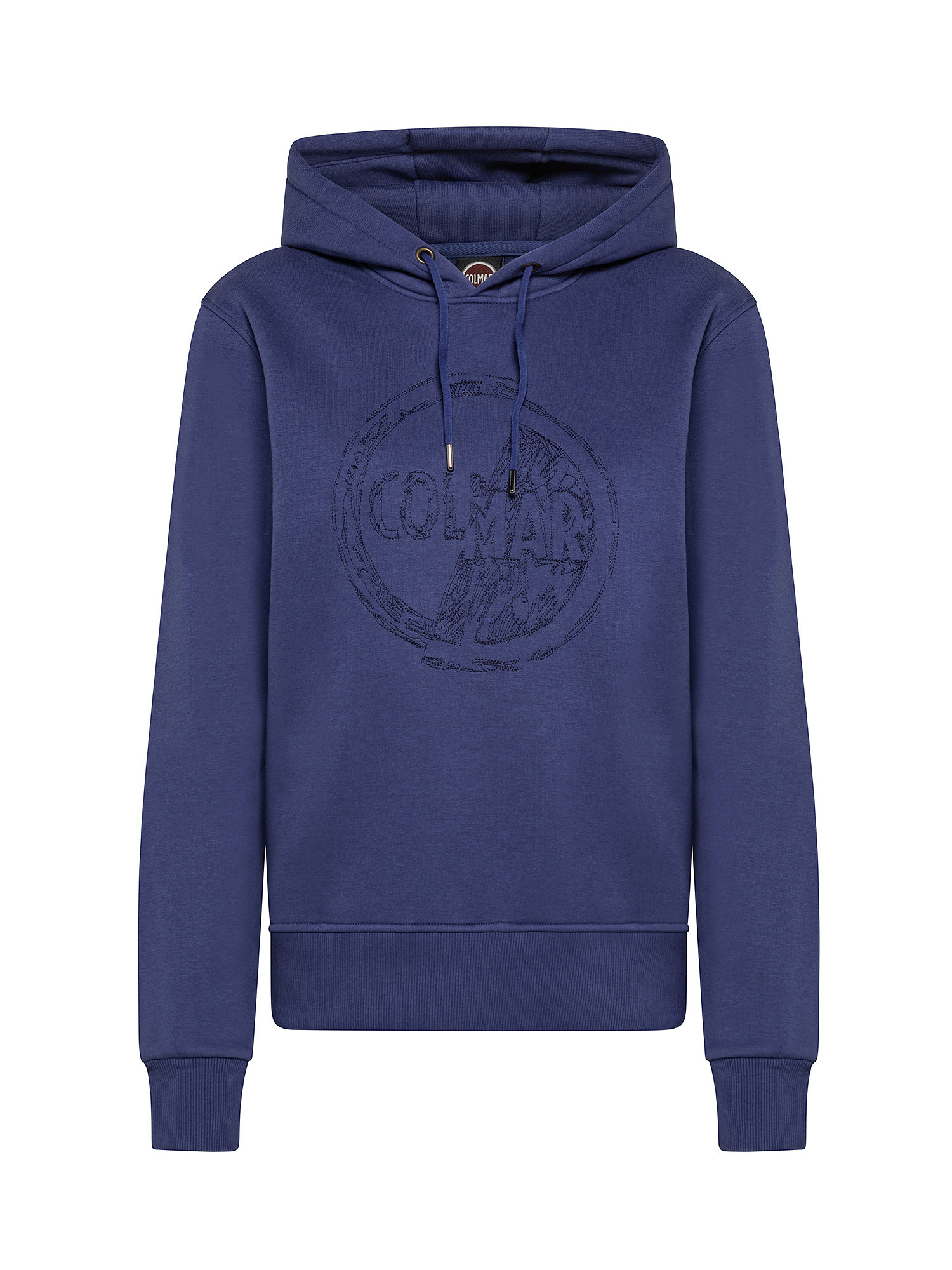 Hoodie sweatshirt with embroidery on chest, Blue, large image number 0