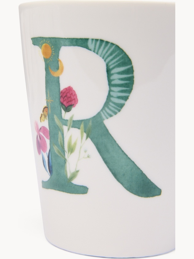 Mug in new bone china lettera R