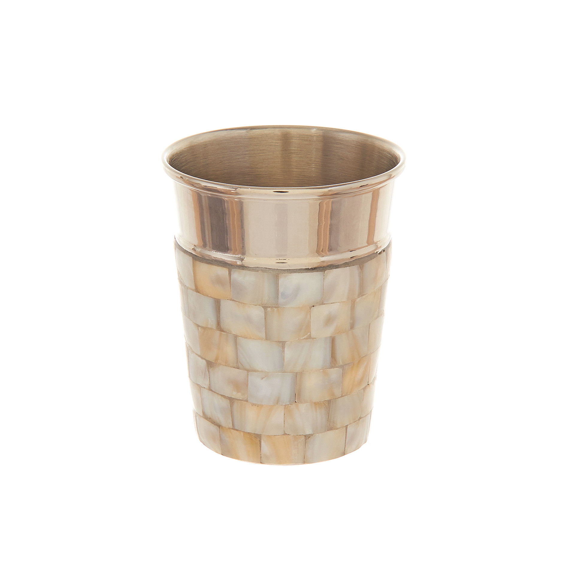 Mother-of-pearl mosaic toothbrush holder, Hazelnut Brown, large image number 0