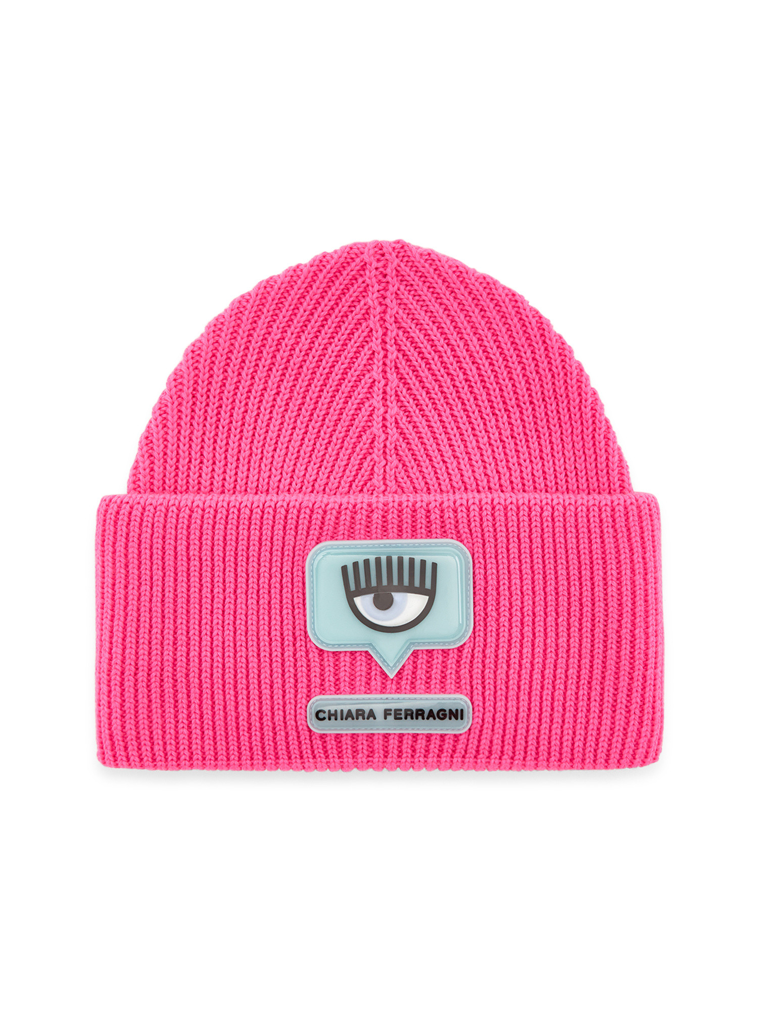 Chiara Ferragni - Beanie hat with Eyelike logo, Pink Fuchsia, large image number 0