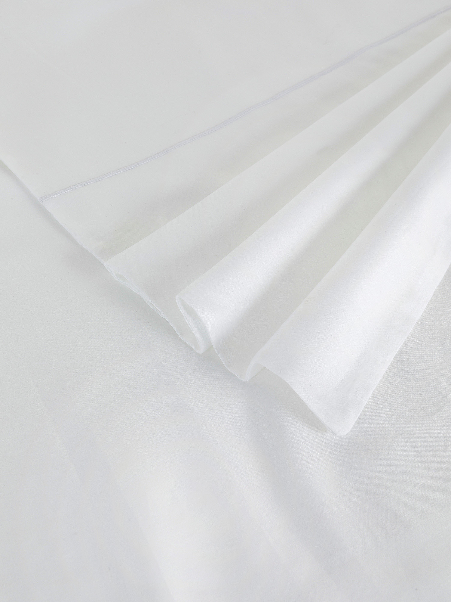 Egyptian cotton satin duvet cover Portofino, White, large image number 3