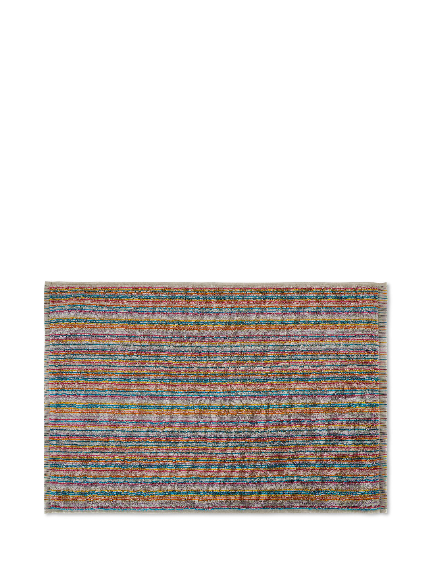 Asciugamano cotone jacquard a righe, Multicolor, large